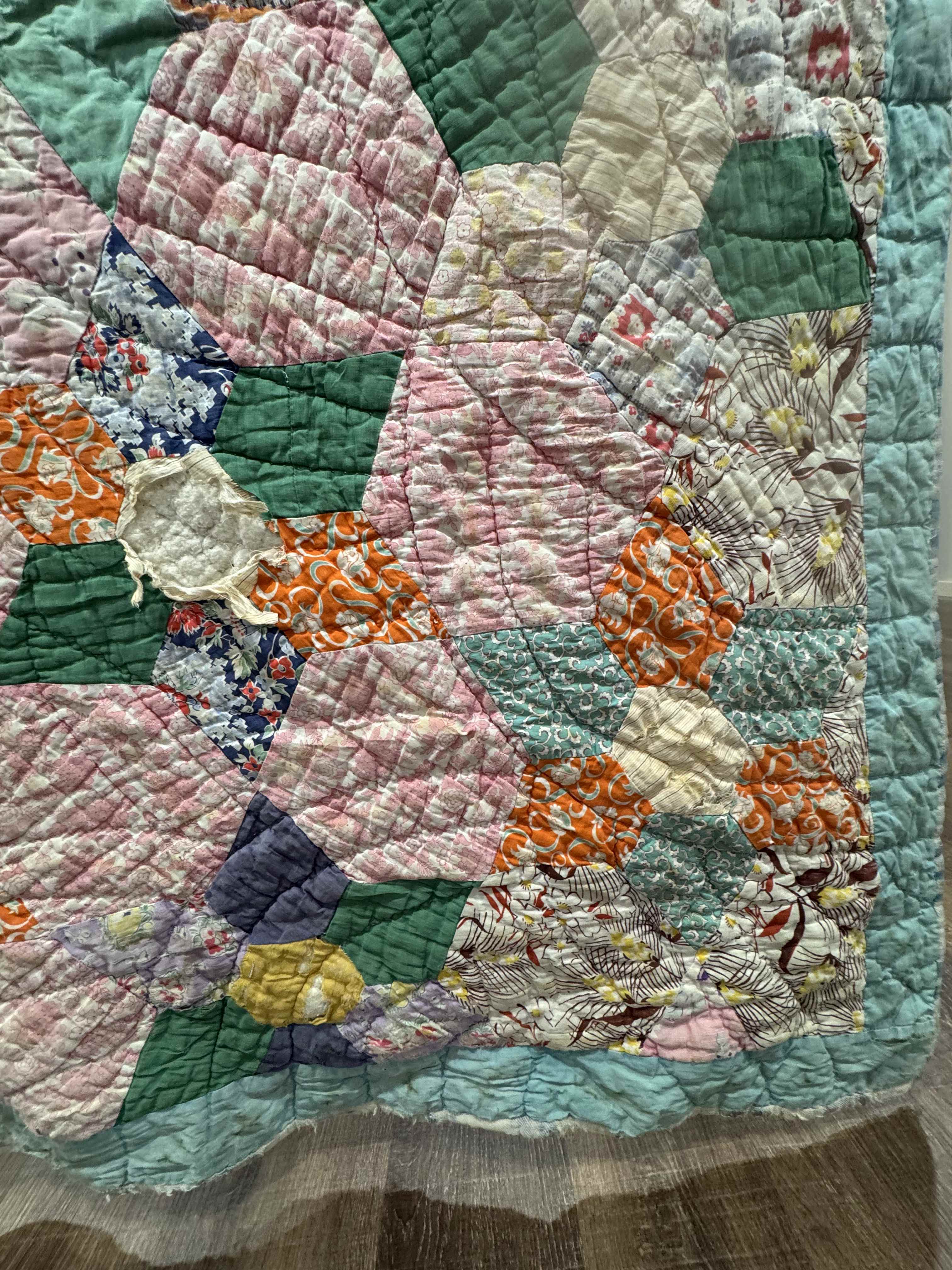 Vintage Kansas City Star Flower Garden Quilt