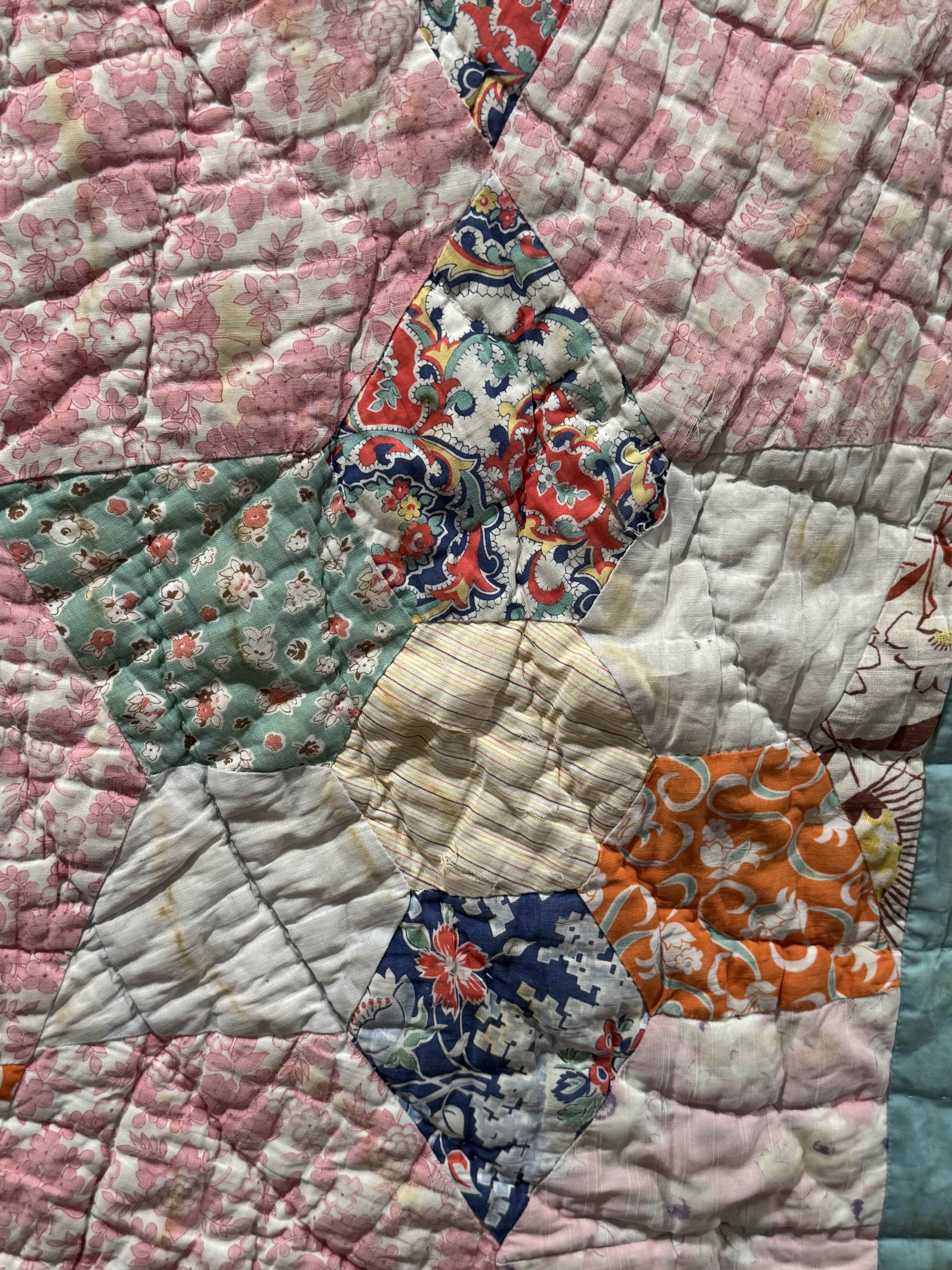 Vintage Kansas City Star Flower Garden Quilt