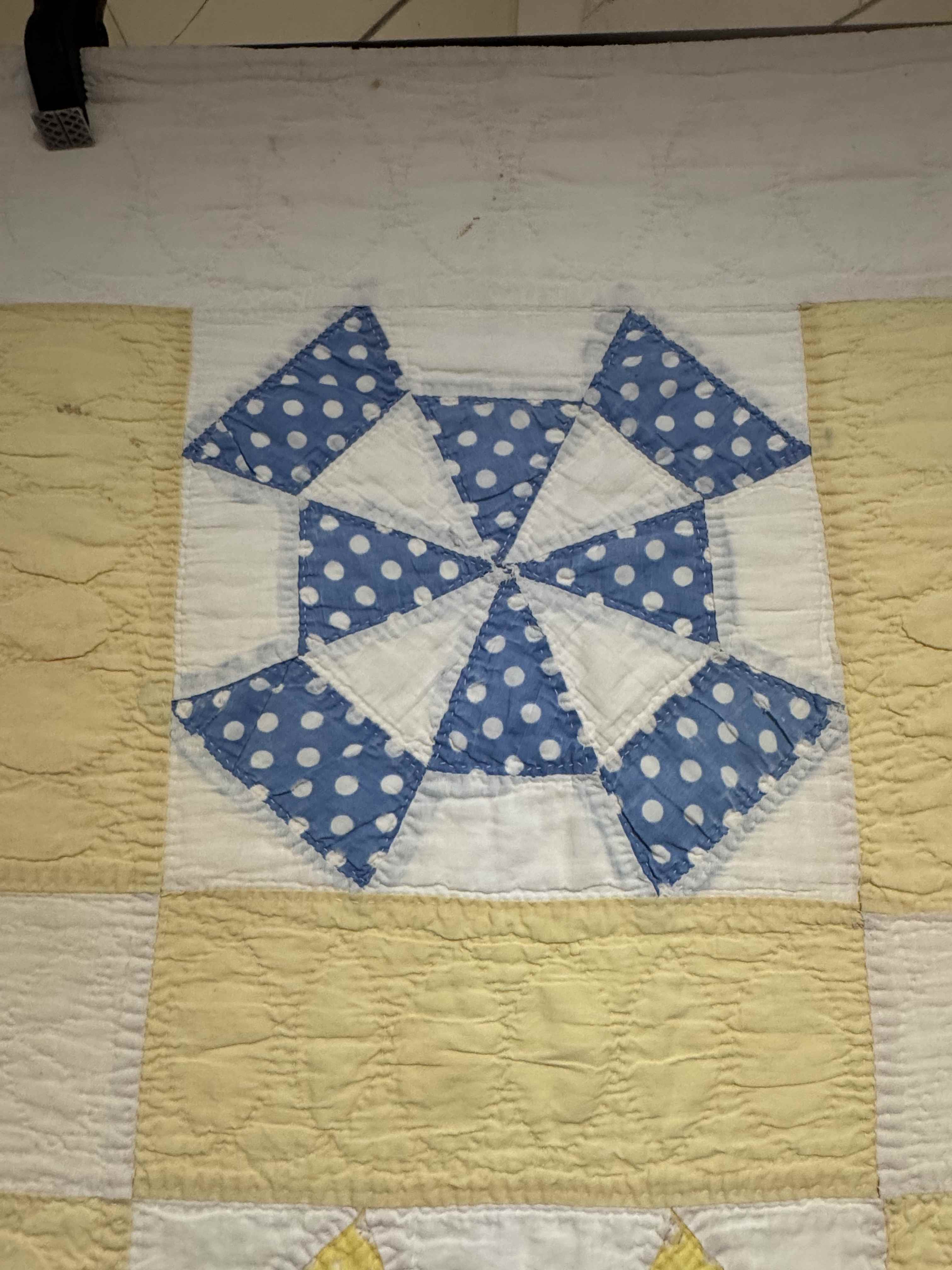 Vintage Quilt Amazing Windmill
