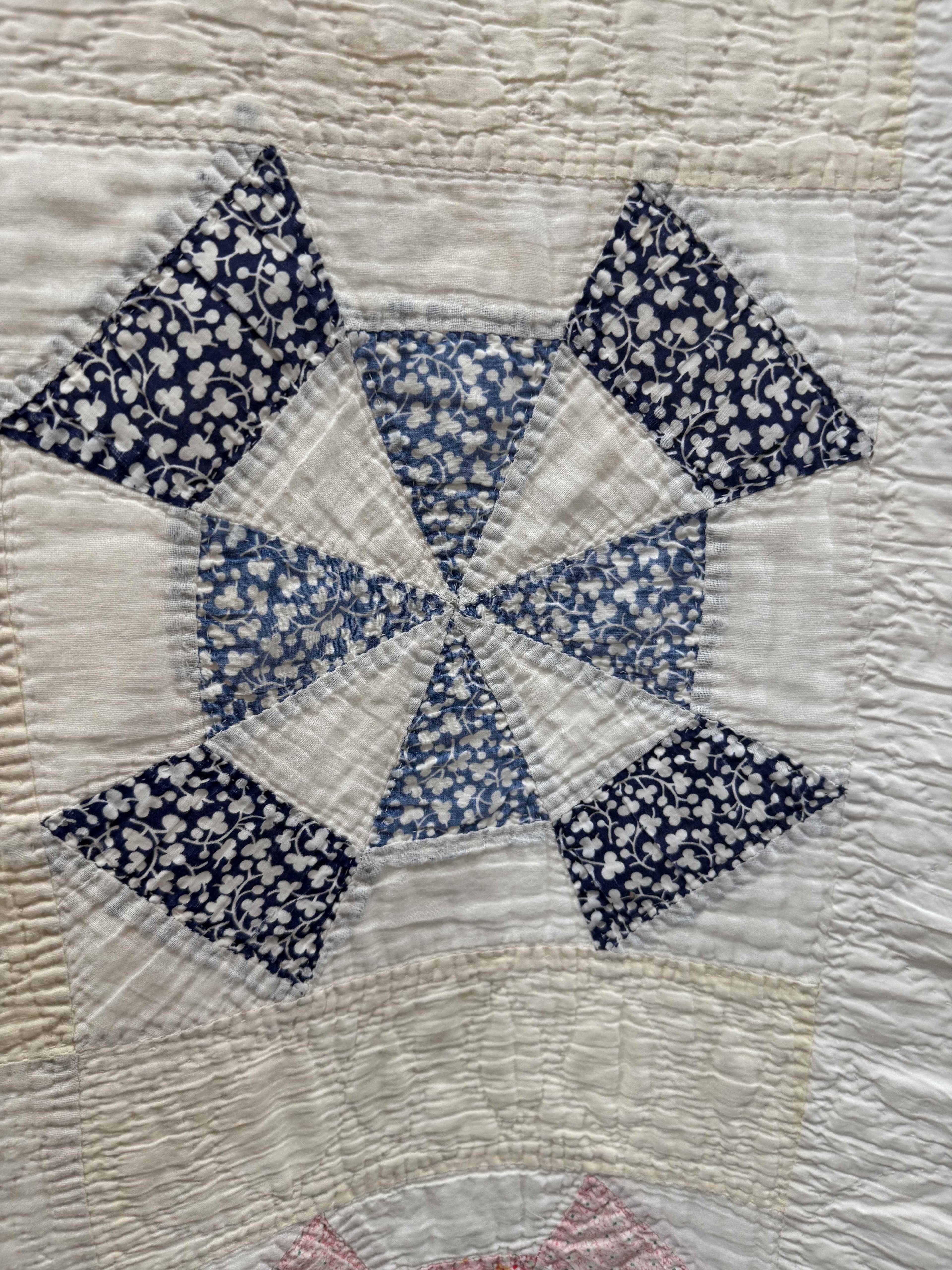 Vintage Quilt Amazing Windmill