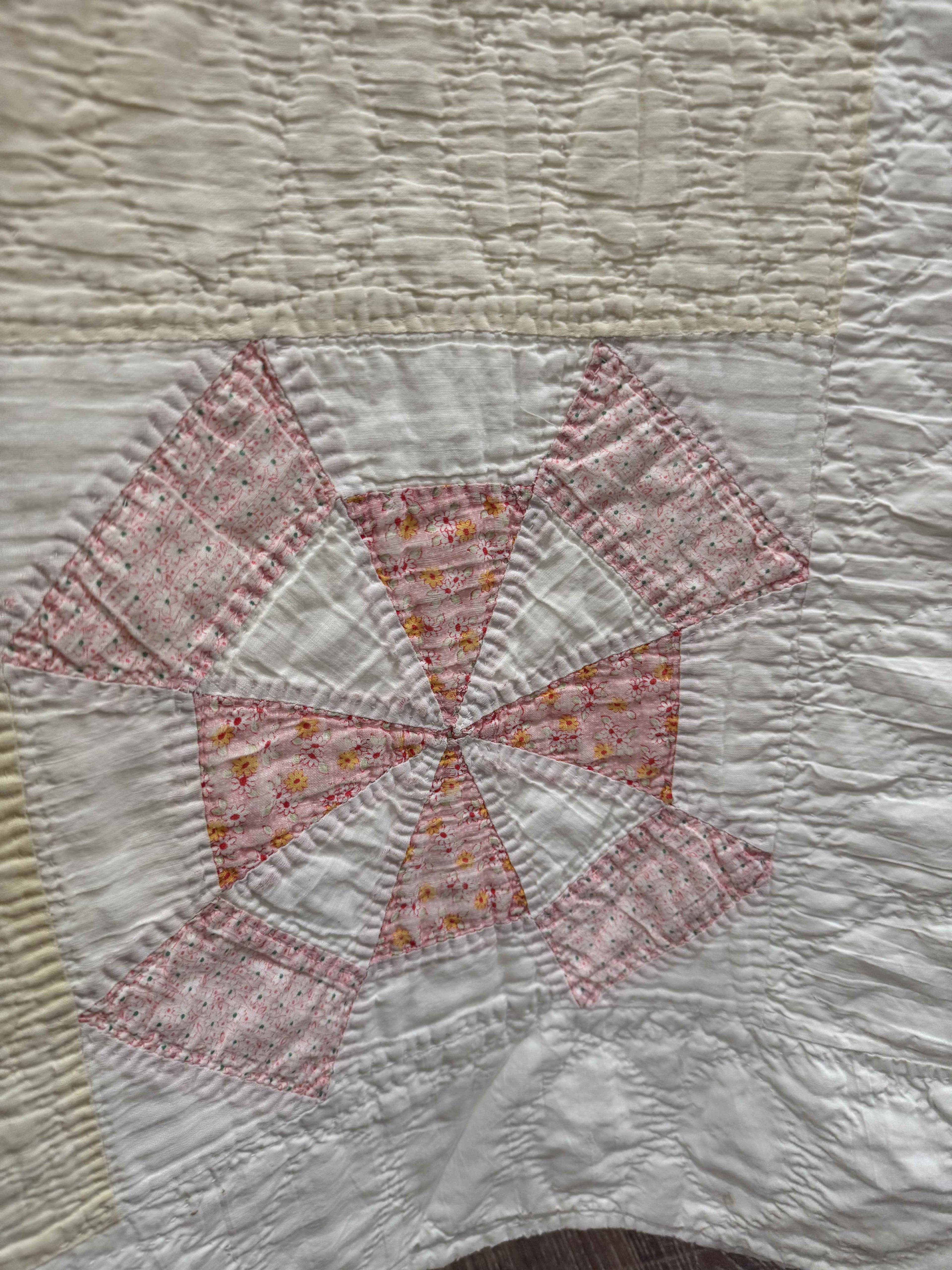Vintage Quilt Amazing Windmill