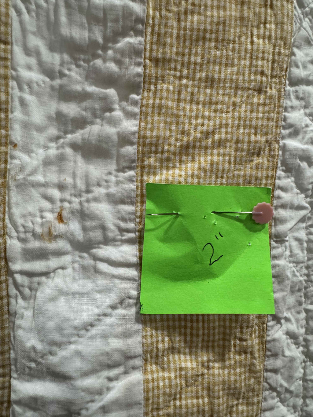 ** SOLD Vintage Quilt Sawtooth Square SOLD**