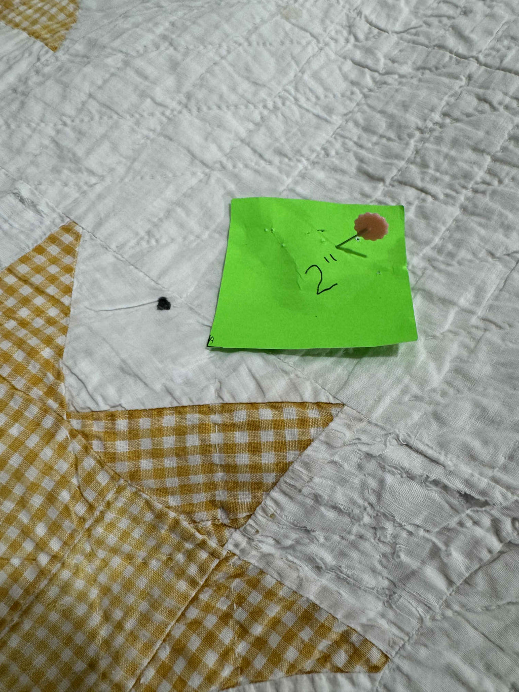 ** SOLD Vintage Quilt Sawtooth Square SOLD**