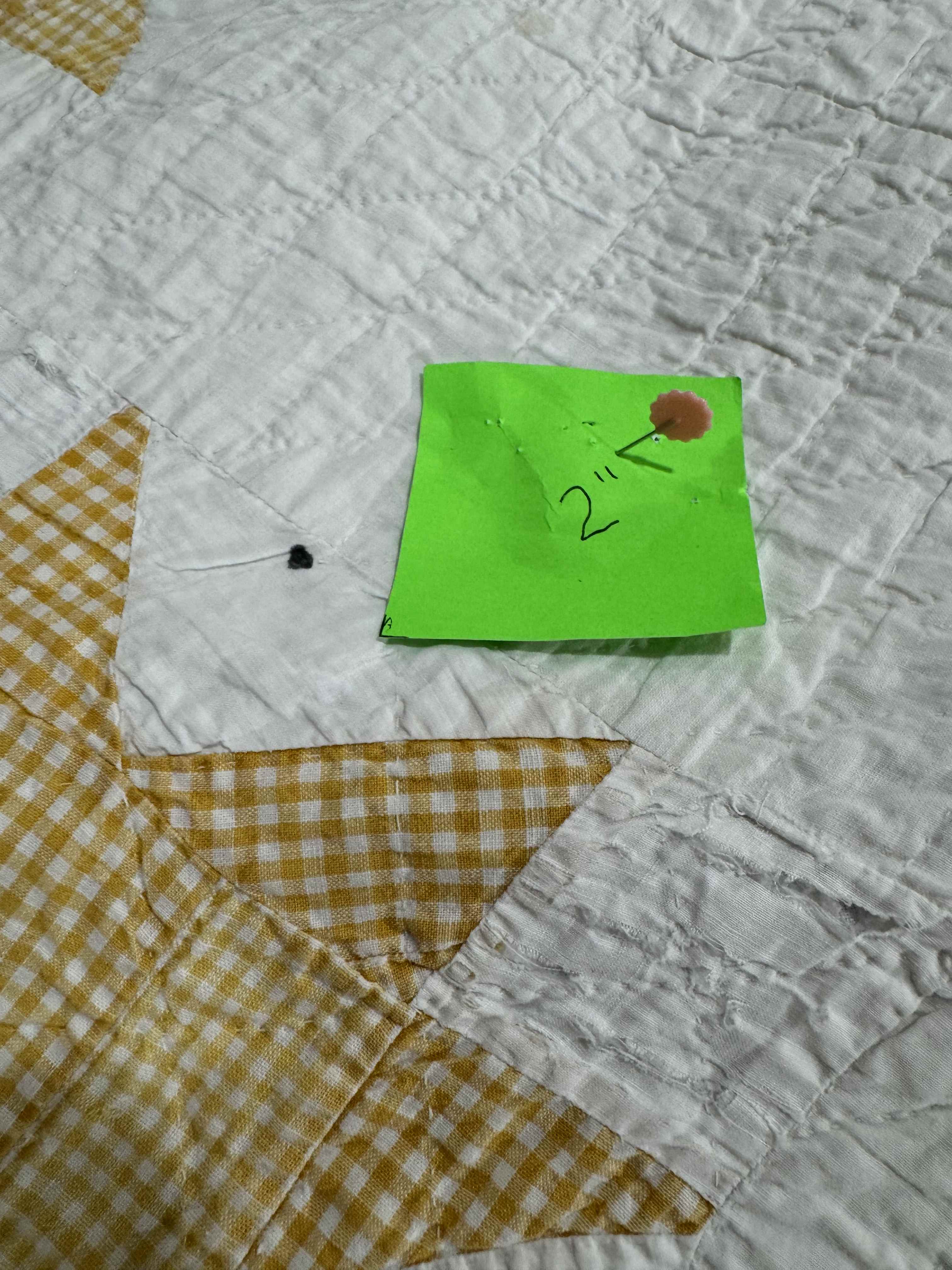 ** SOLD Vintage Quilt Sawtooth Square SOLD**