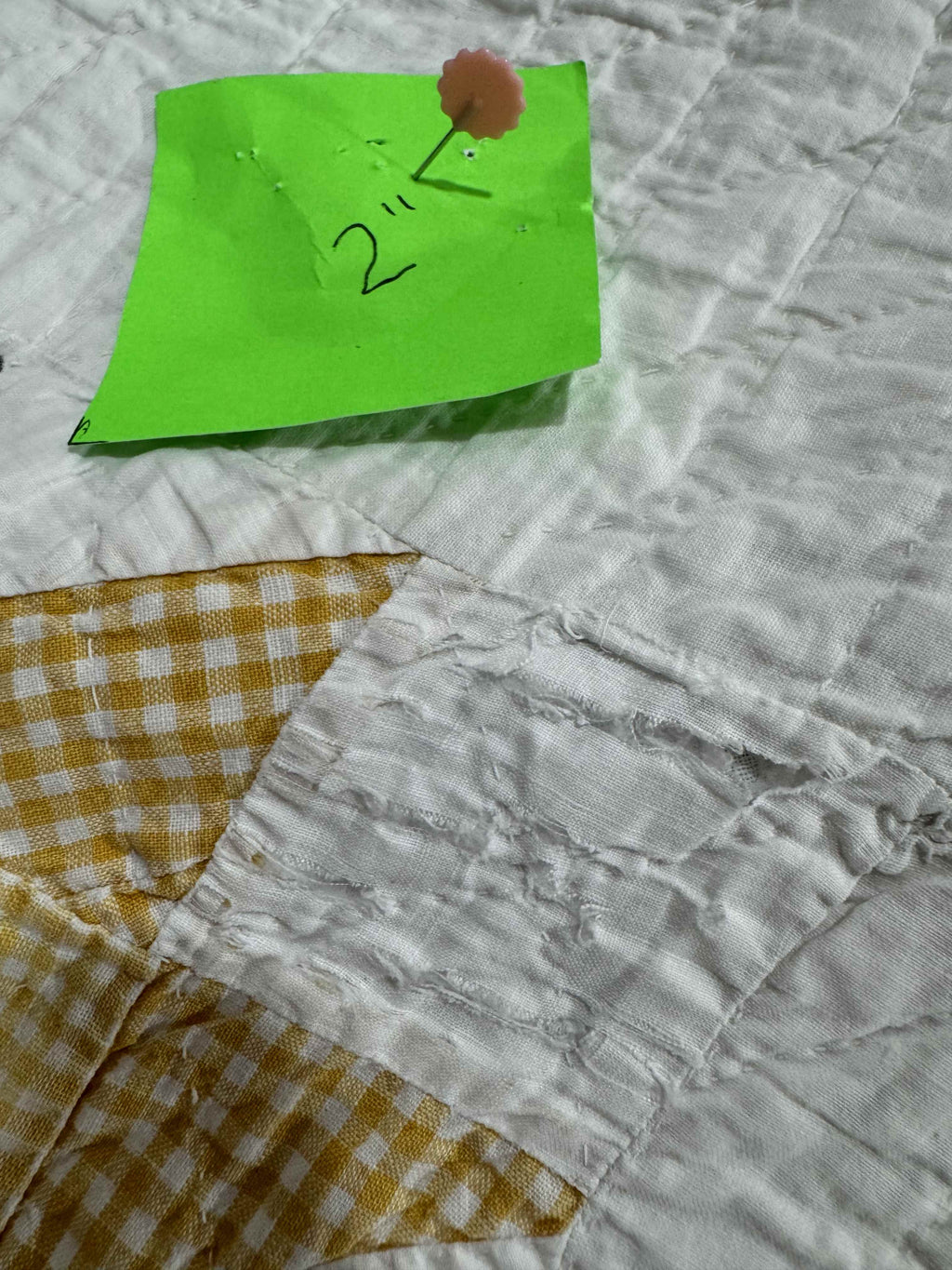 ** SOLD Vintage Quilt Sawtooth Square SOLD**