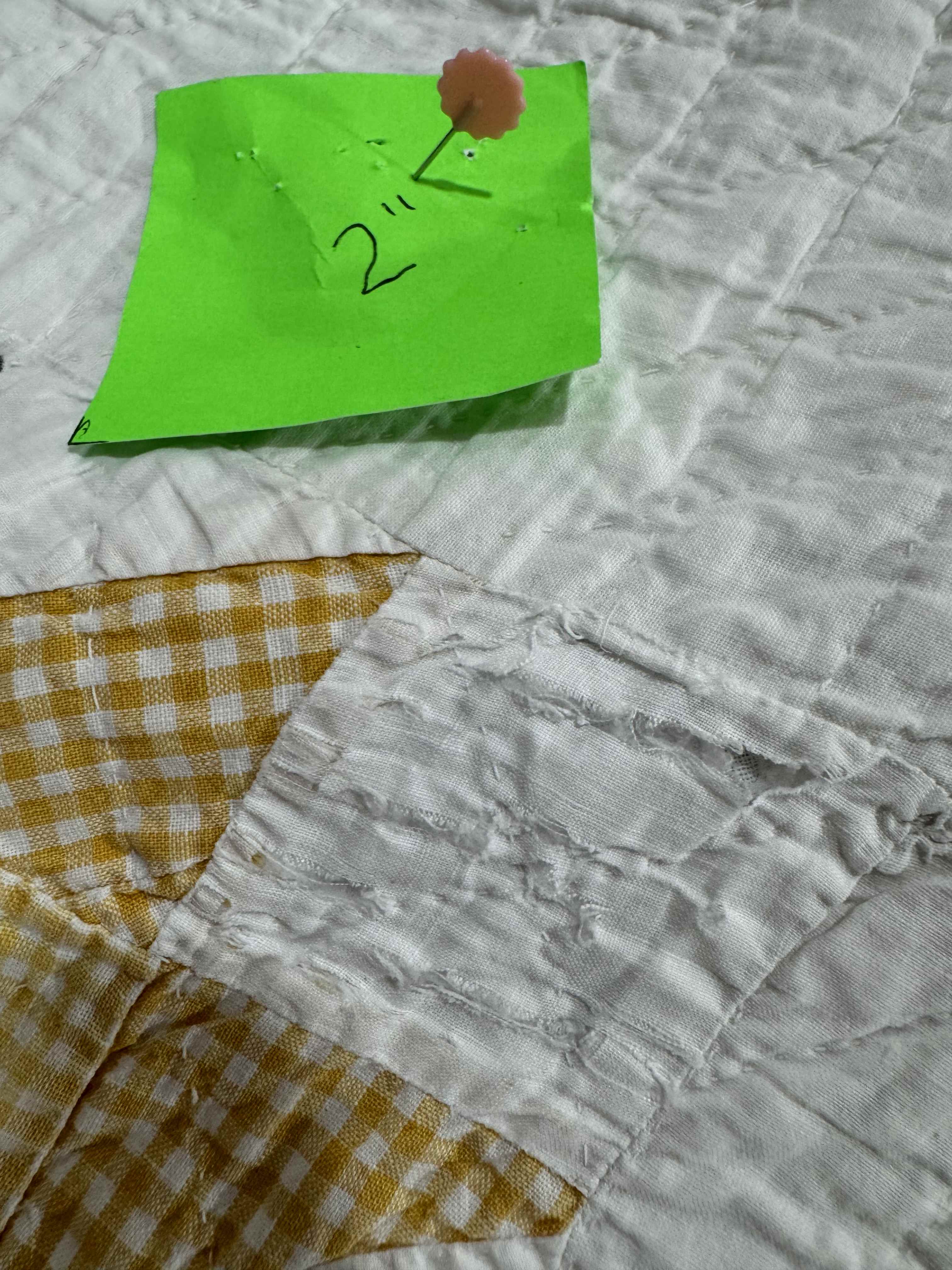 ** SOLD Vintage Quilt Sawtooth Square SOLD**