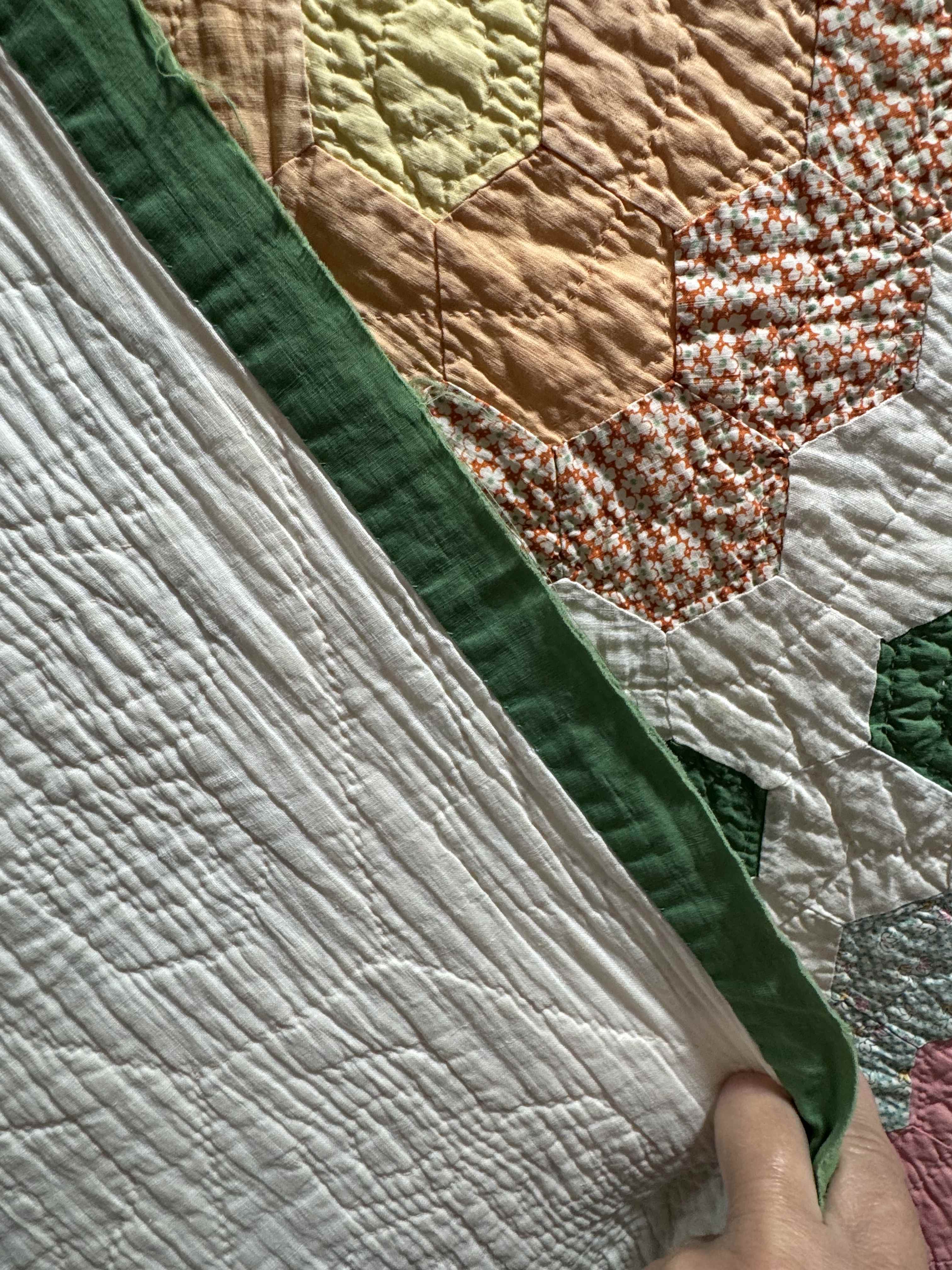 Vintage Quilt Grandmother's Flower Garden