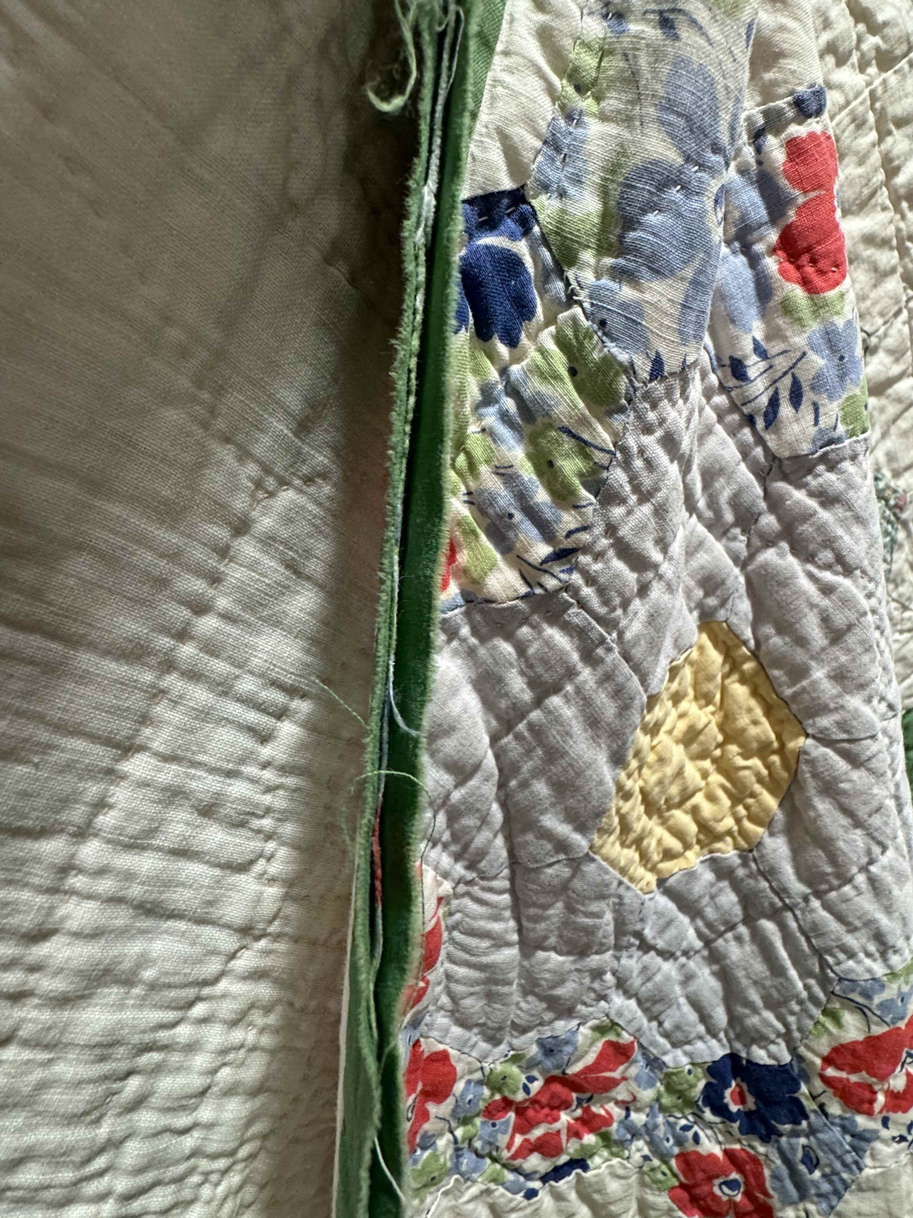 Vintage Quilt Grandmother's Flower Garden