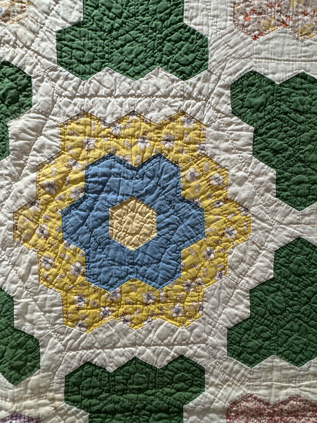 Vintage Quilt Grandmother's Flower Garden