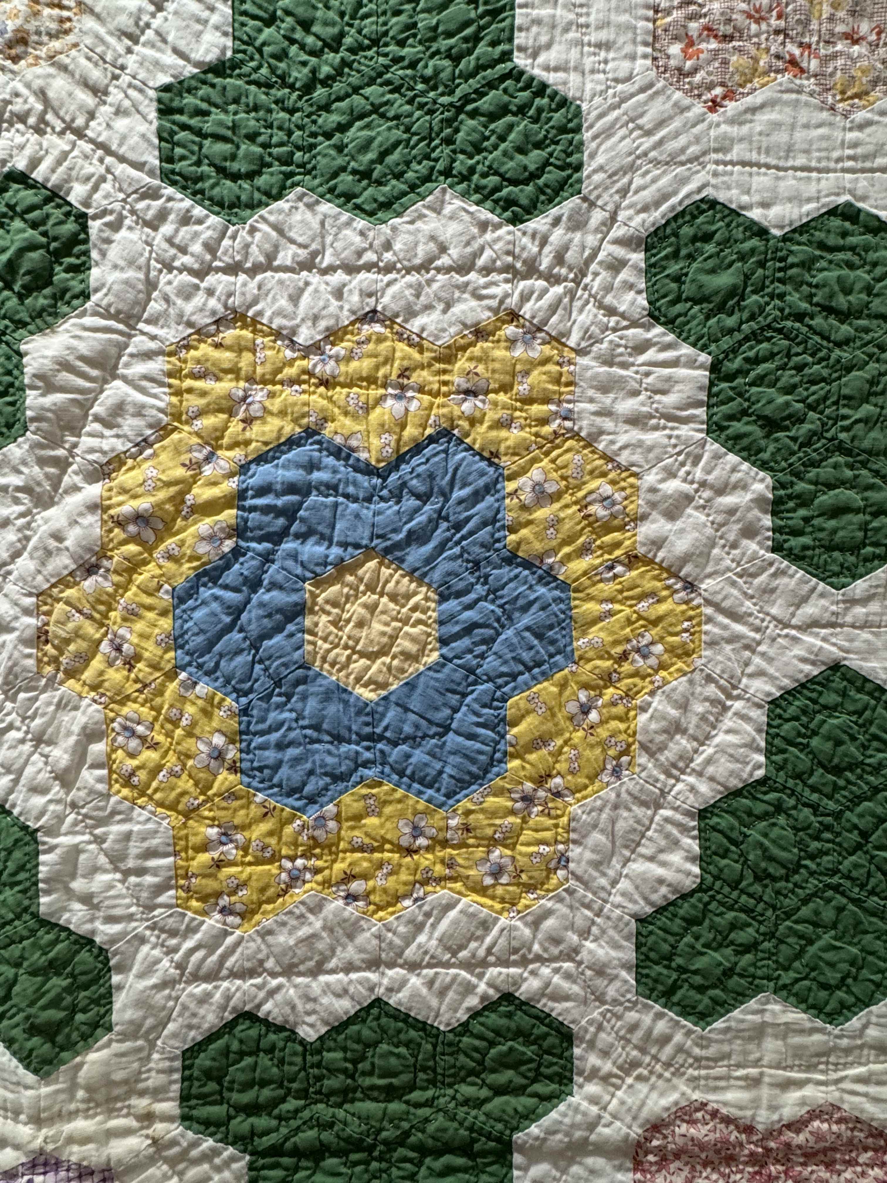 Vintage Quilt Grandmother's Flower Garden