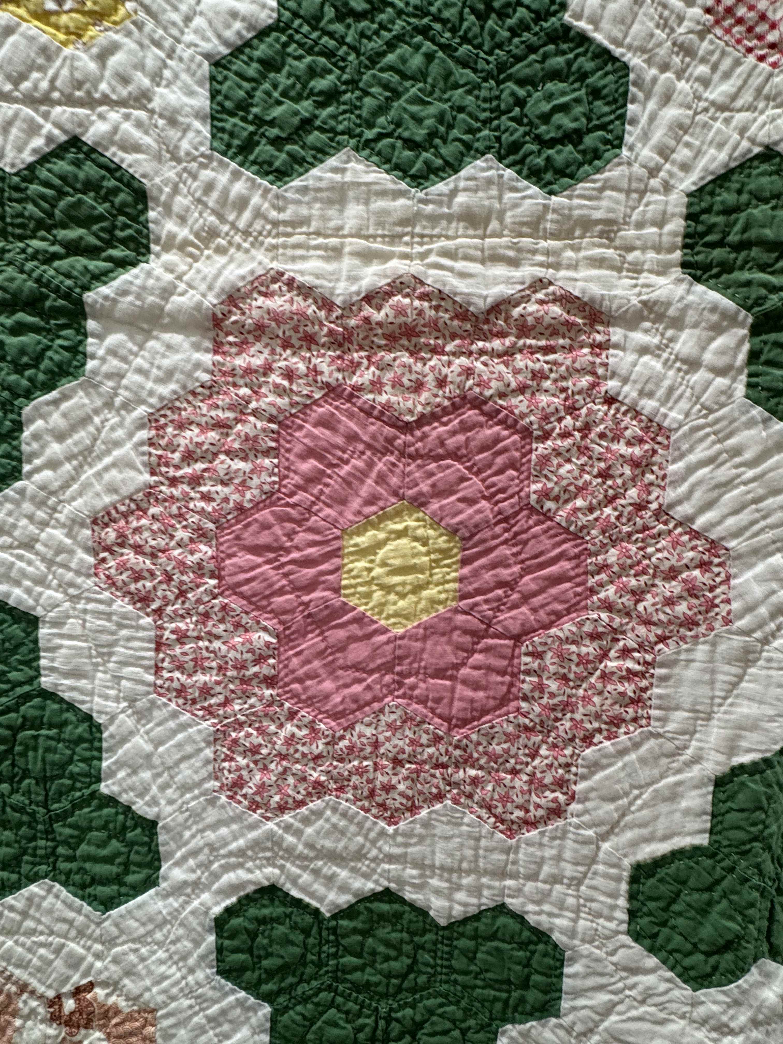 Vintage Quilt Grandmother's Flower Garden