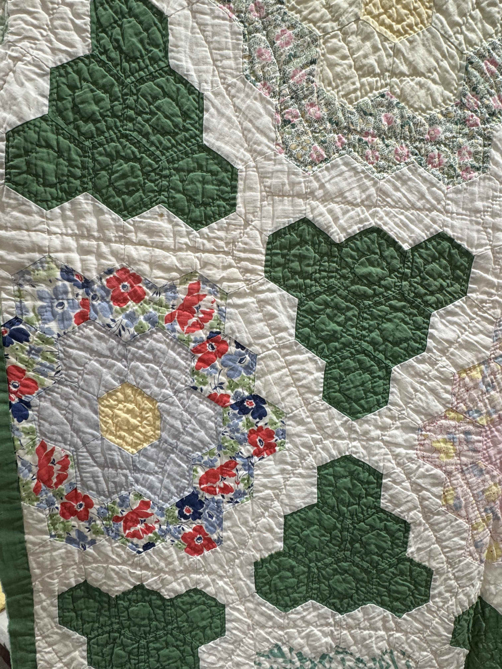 Vintage Quilt Grandmother's Flower Garden