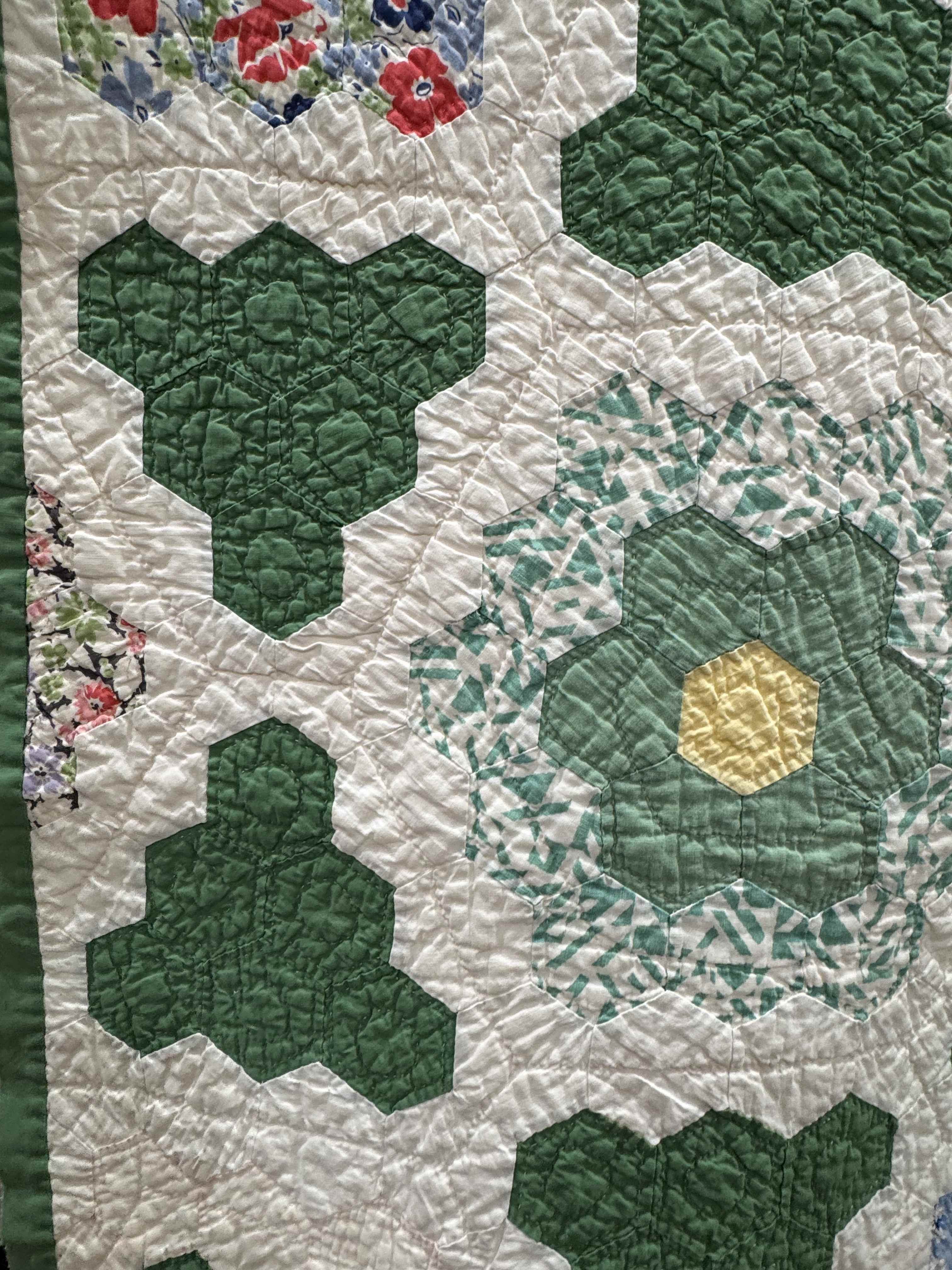 Vintage Quilt Grandmother's Flower Garden