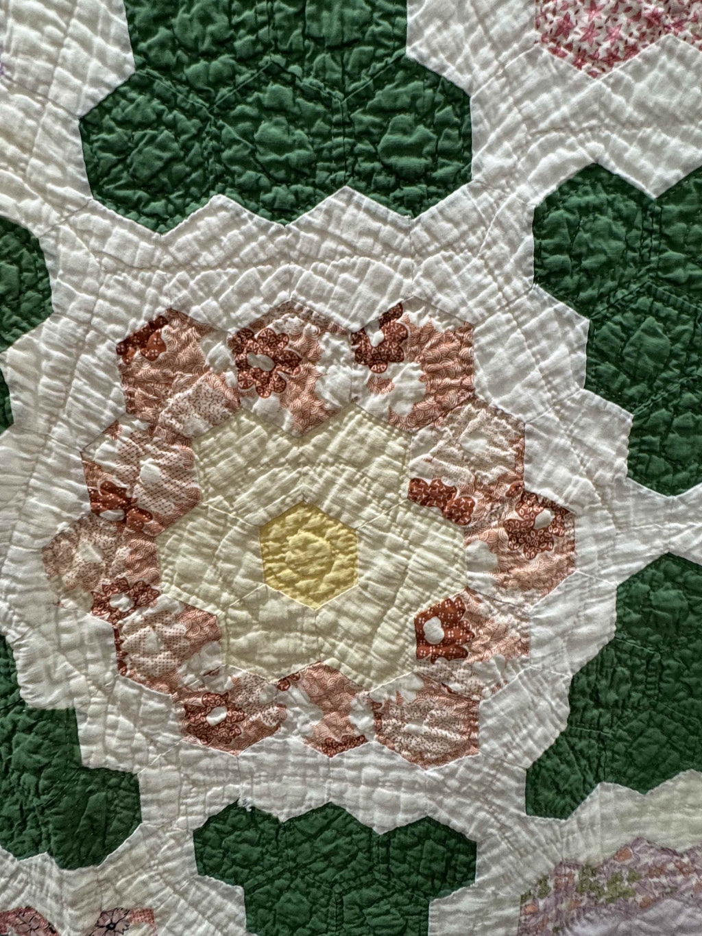 Vintage Quilt Grandmother's Flower Garden