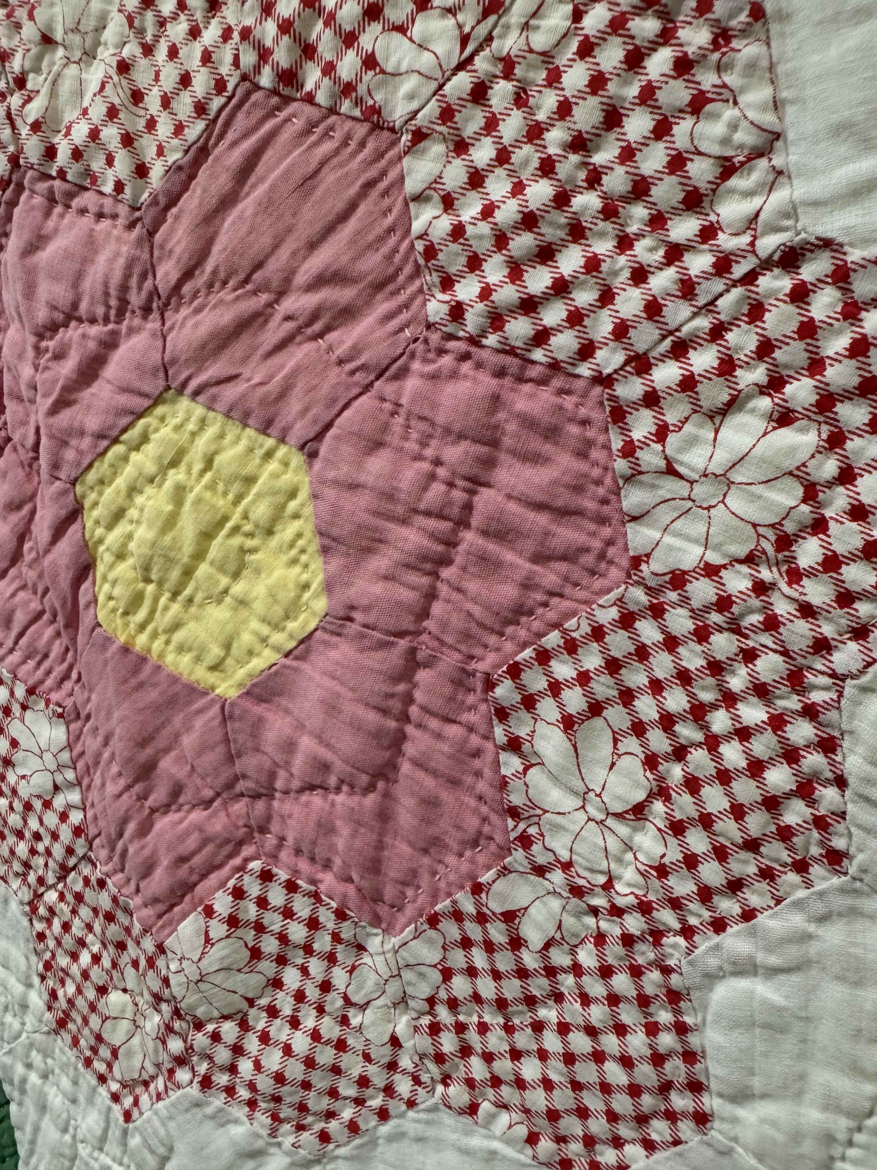 Vintage Quilt Grandmother's Flower Garden