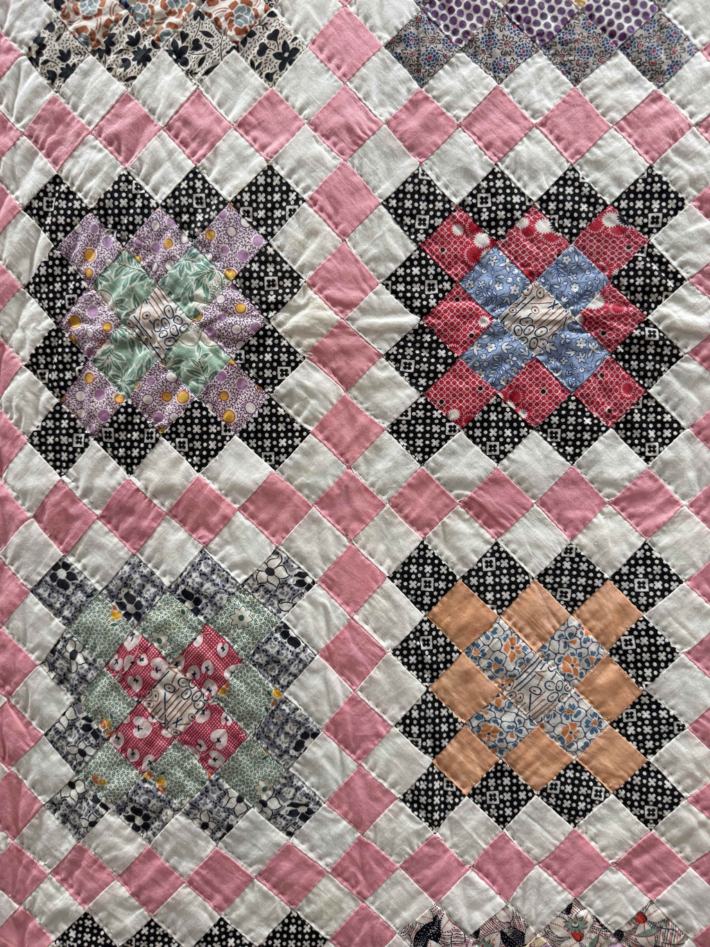 Vintage Quilt Trip Around the World Variation
