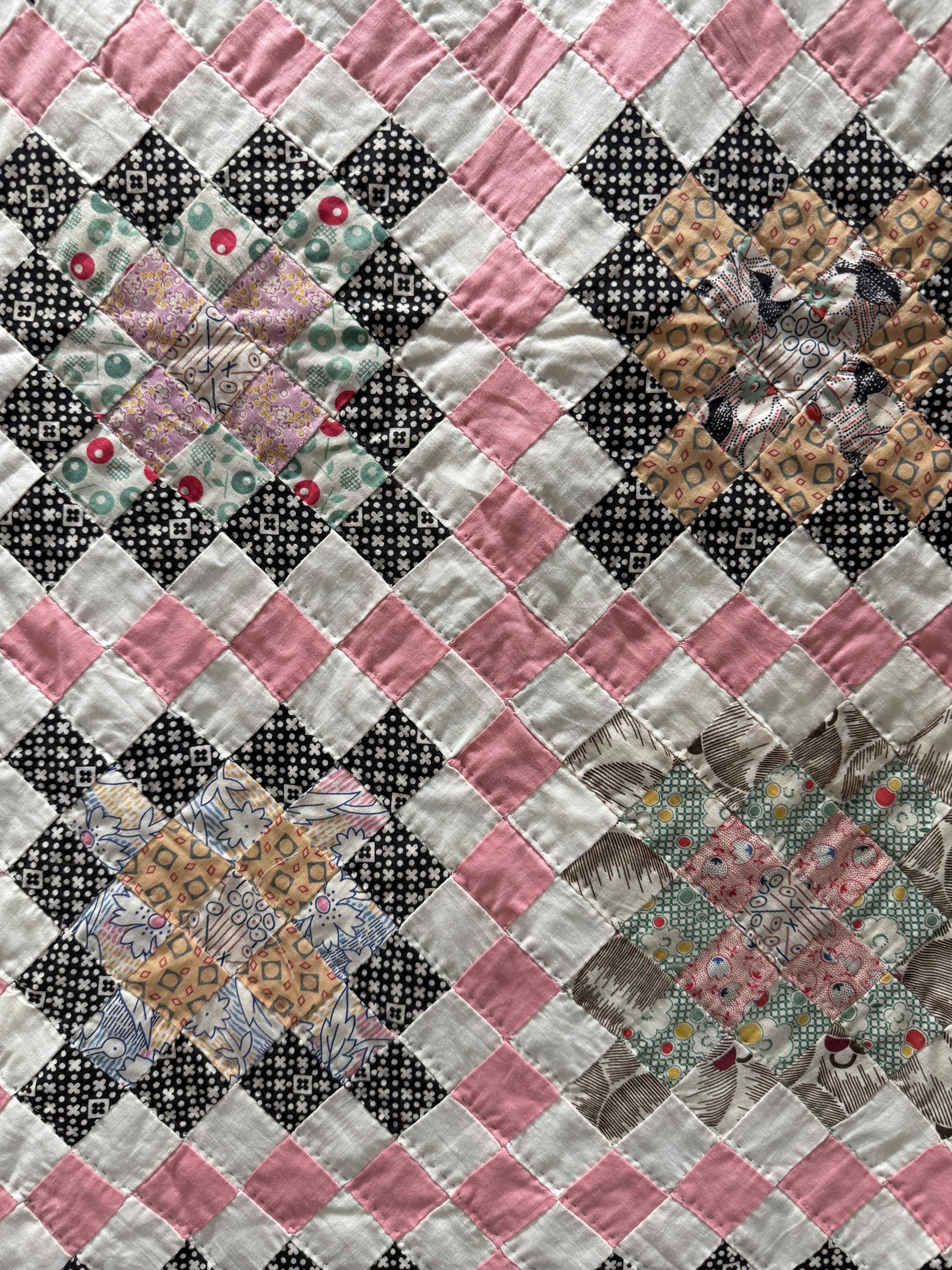 Vintage Quilt Trip Around the World Variation