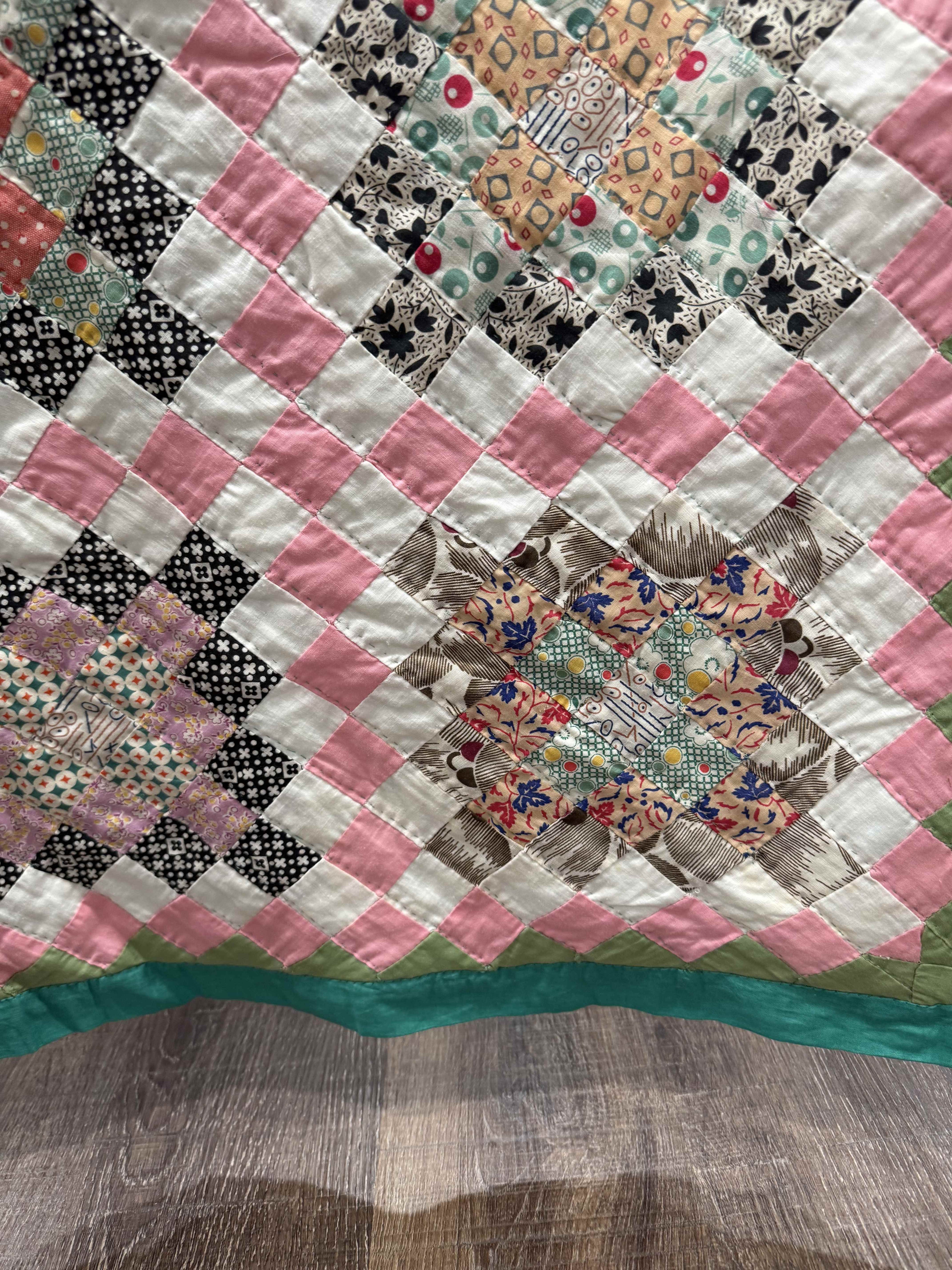 Vintage Quilt Trip Around the World Variation
