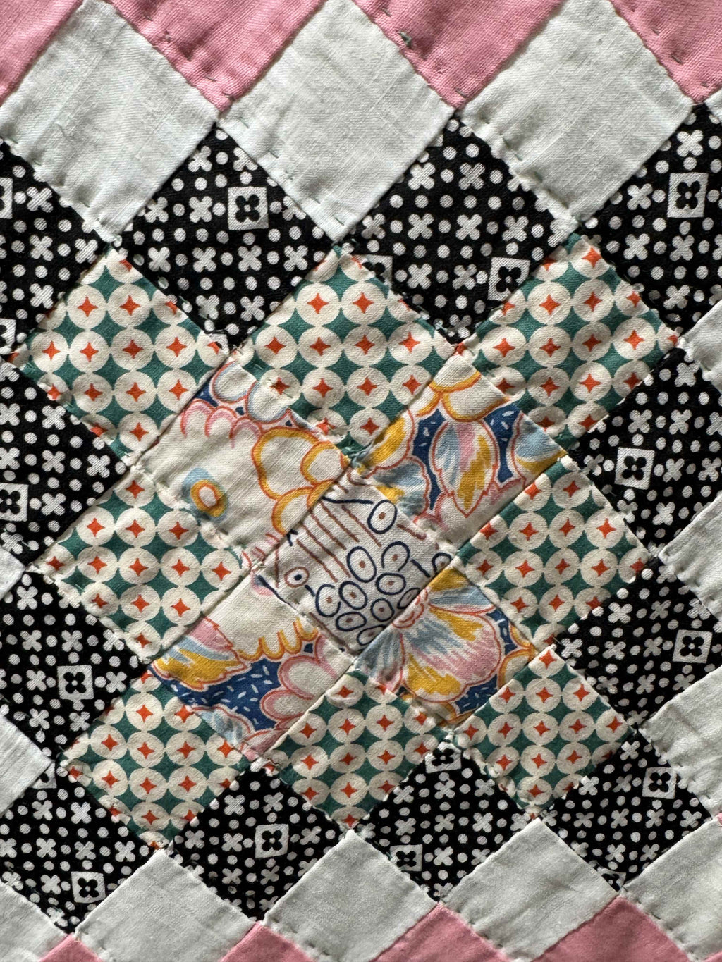 Vintage Quilt Trip Around the World Variation