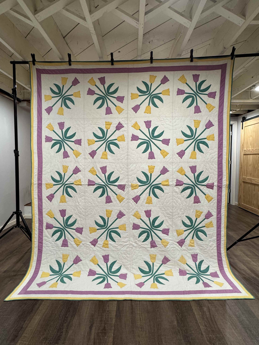 Vintage Quilt Tulip Applique