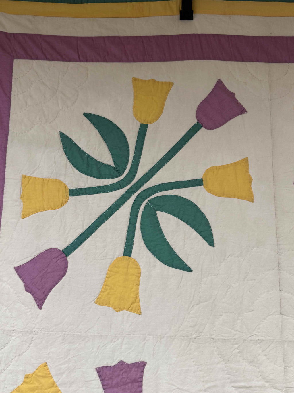 Vintage Quilt Tulip Applique