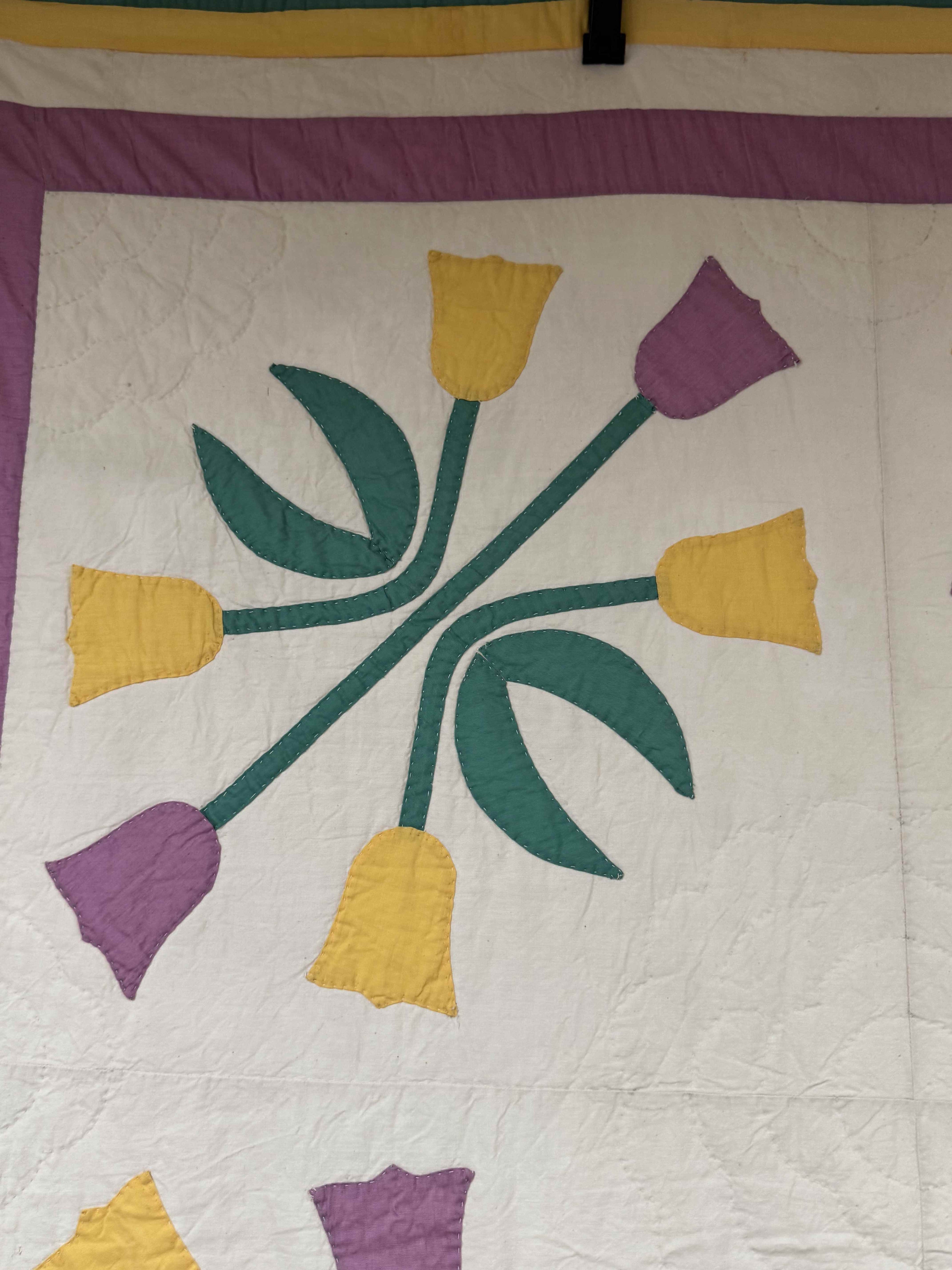 Vintage Quilt Tulip Applique