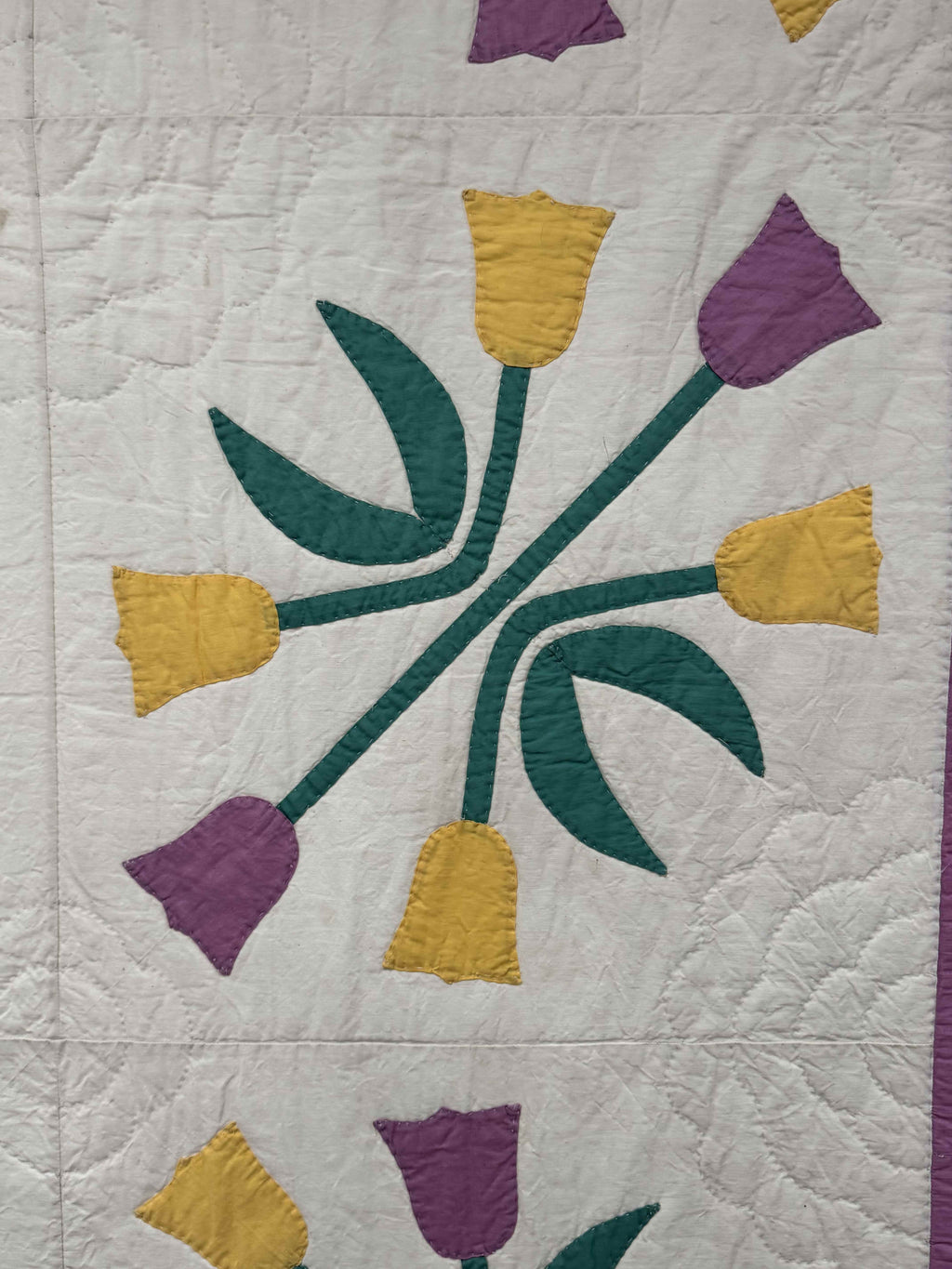 Vintage Quilt Tulip Applique