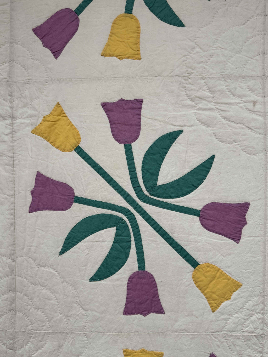 Vintage Quilt Tulip Applique