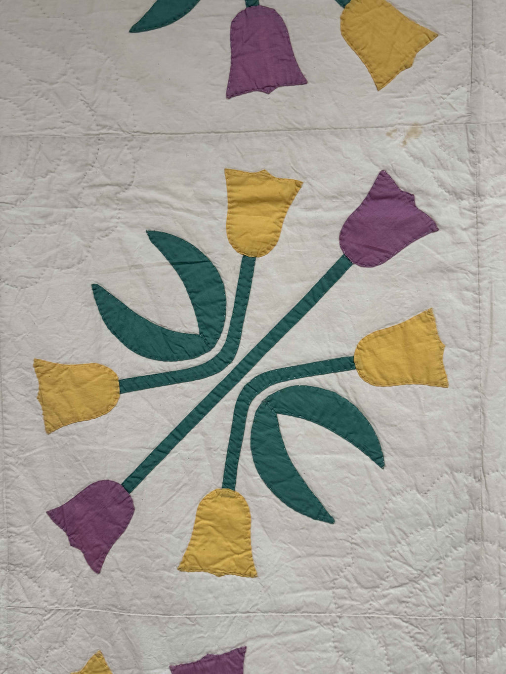 Vintage Quilt Tulip Applique