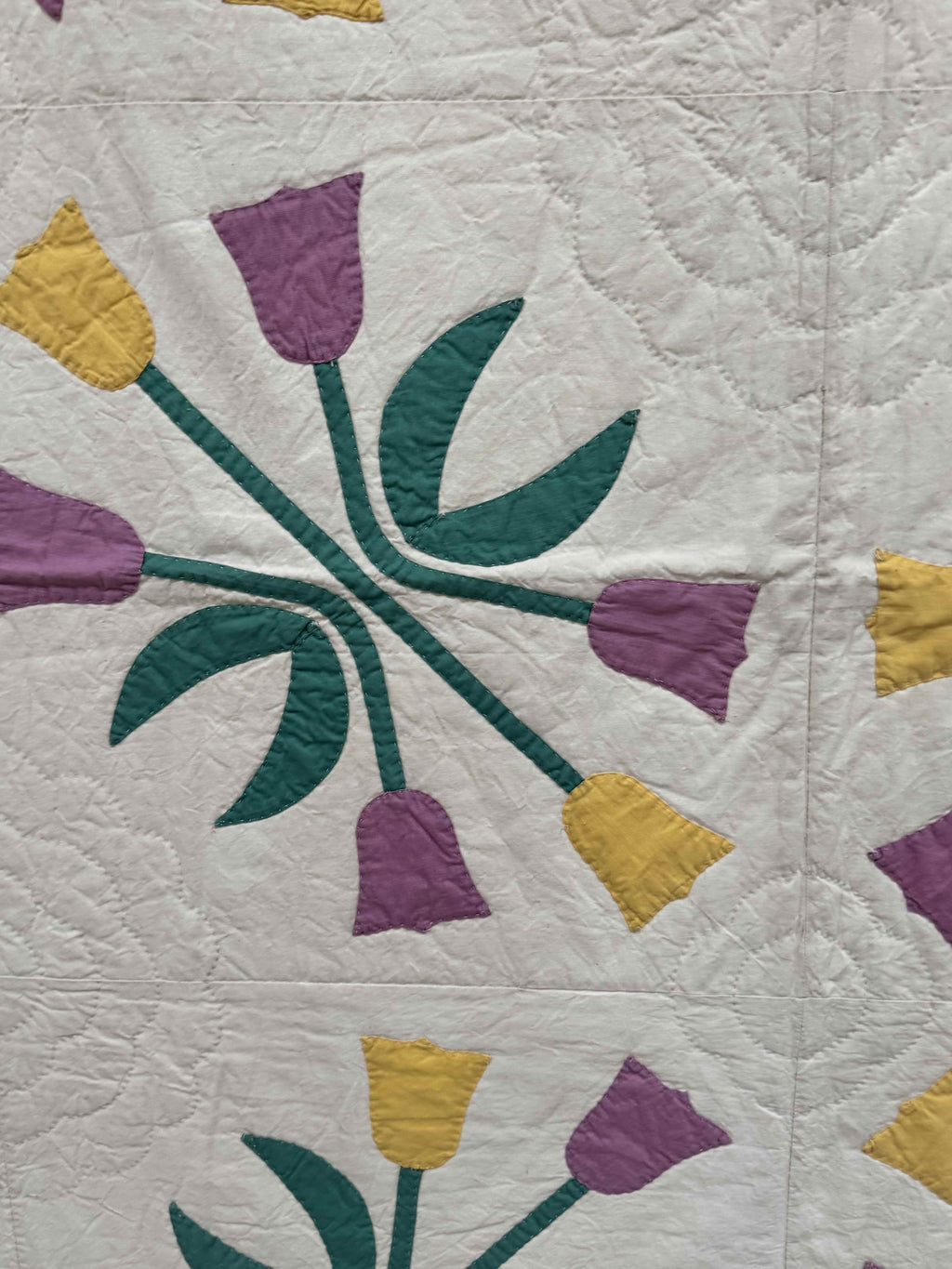 Vintage Quilt Tulip Applique