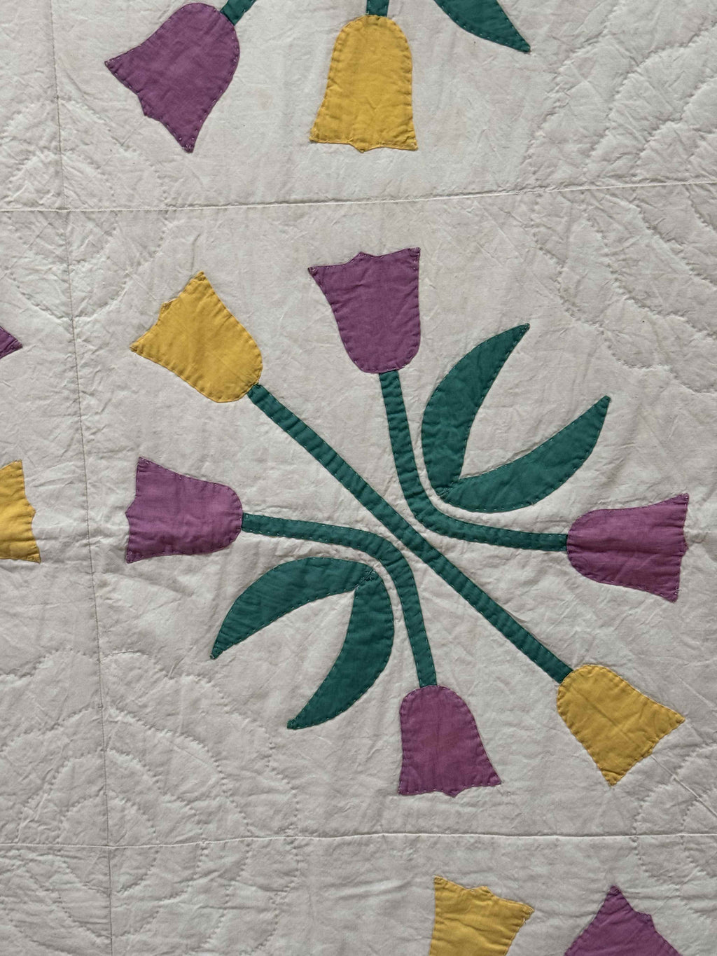 Vintage Quilt Tulip Applique
