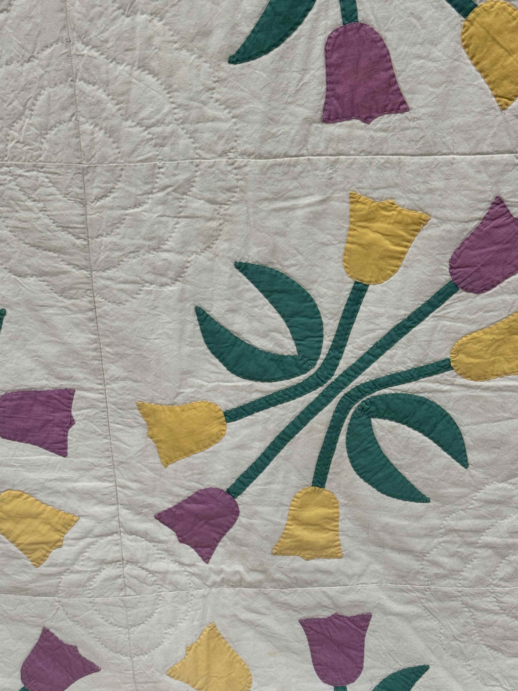 Vintage Quilt Tulip Applique