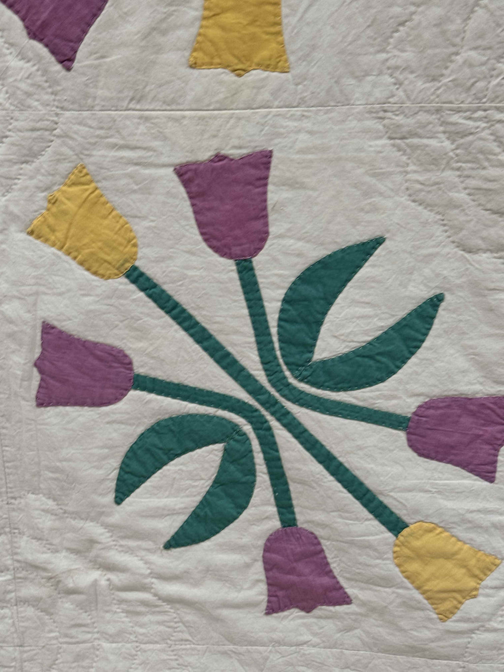 Vintage Quilt Tulip Applique