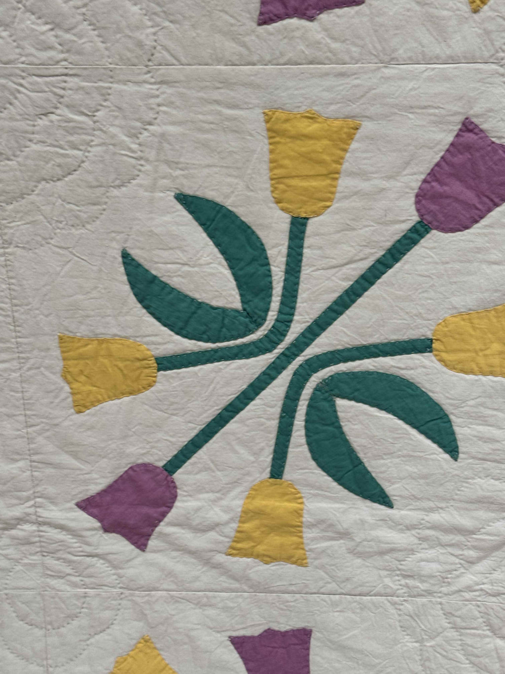 Vintage Quilt Tulip Applique