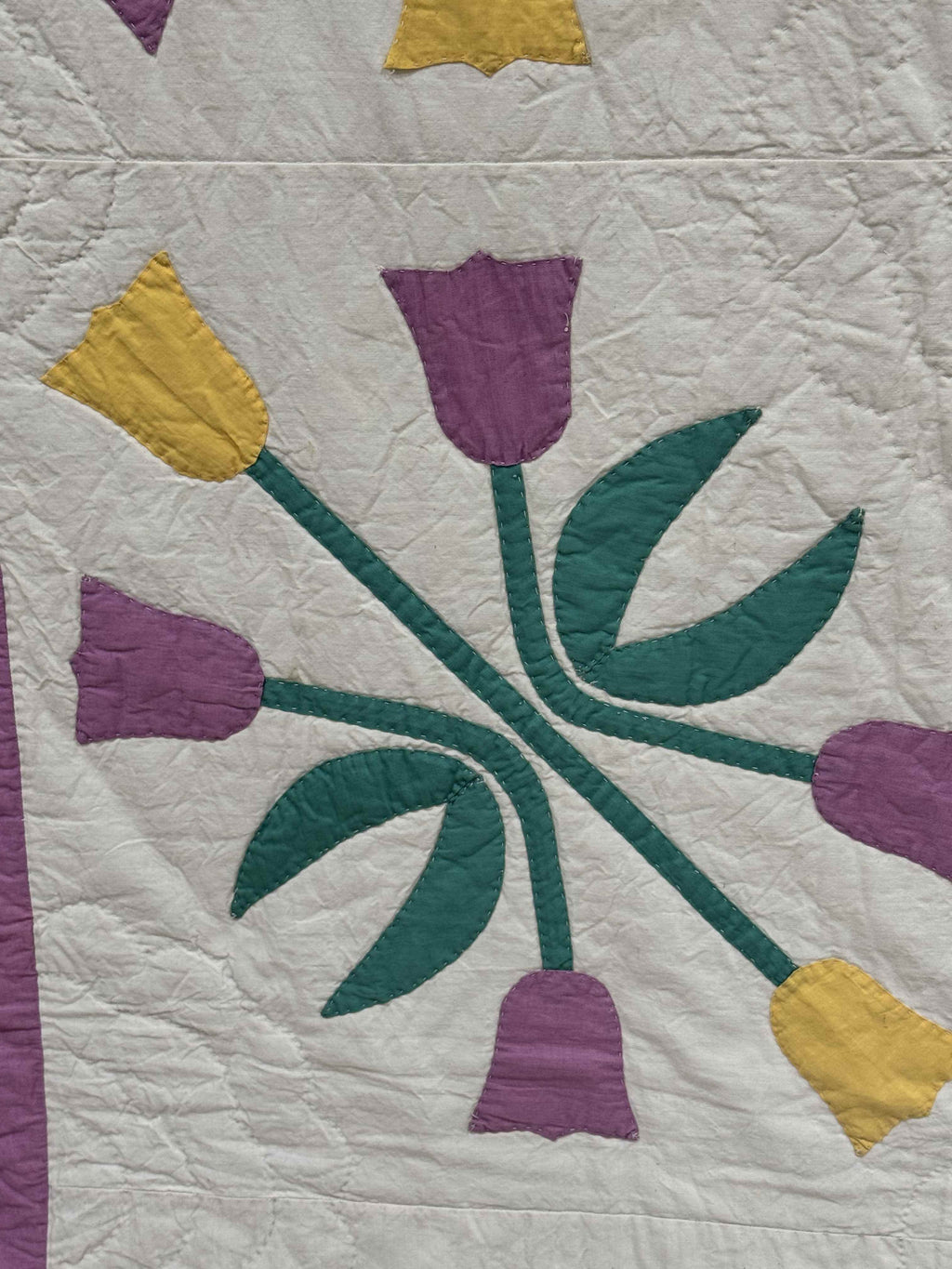 Vintage Quilt Tulip Applique