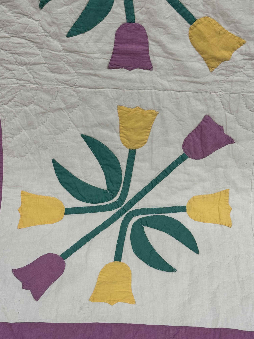 Vintage Quilt Tulip Applique