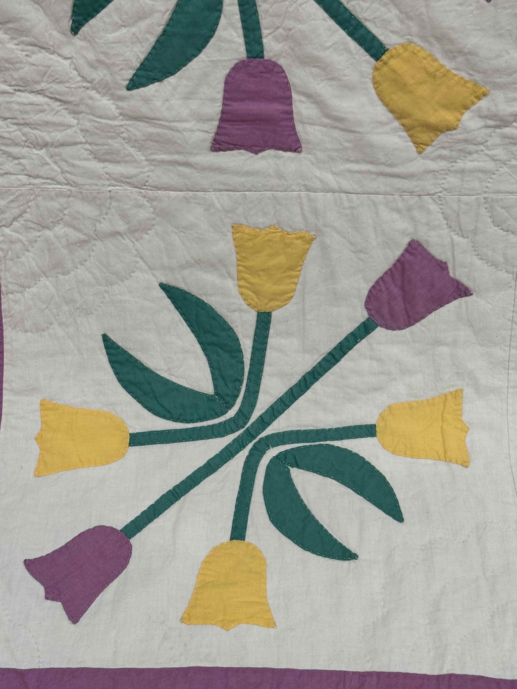 Vintage Quilt Tulip Applique