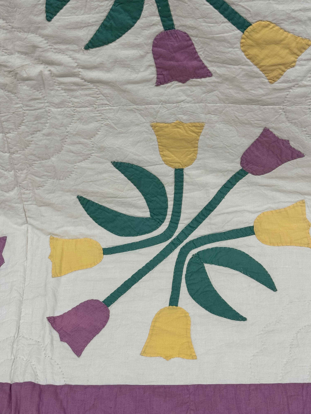 Vintage Quilt Tulip Applique