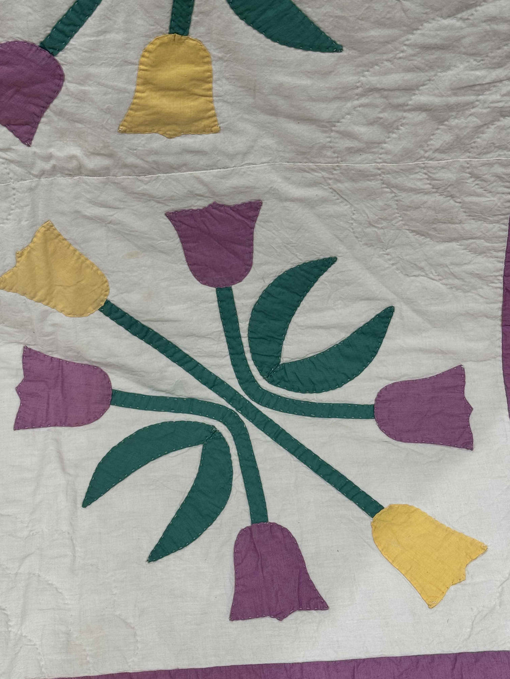 Vintage Quilt Tulip Applique