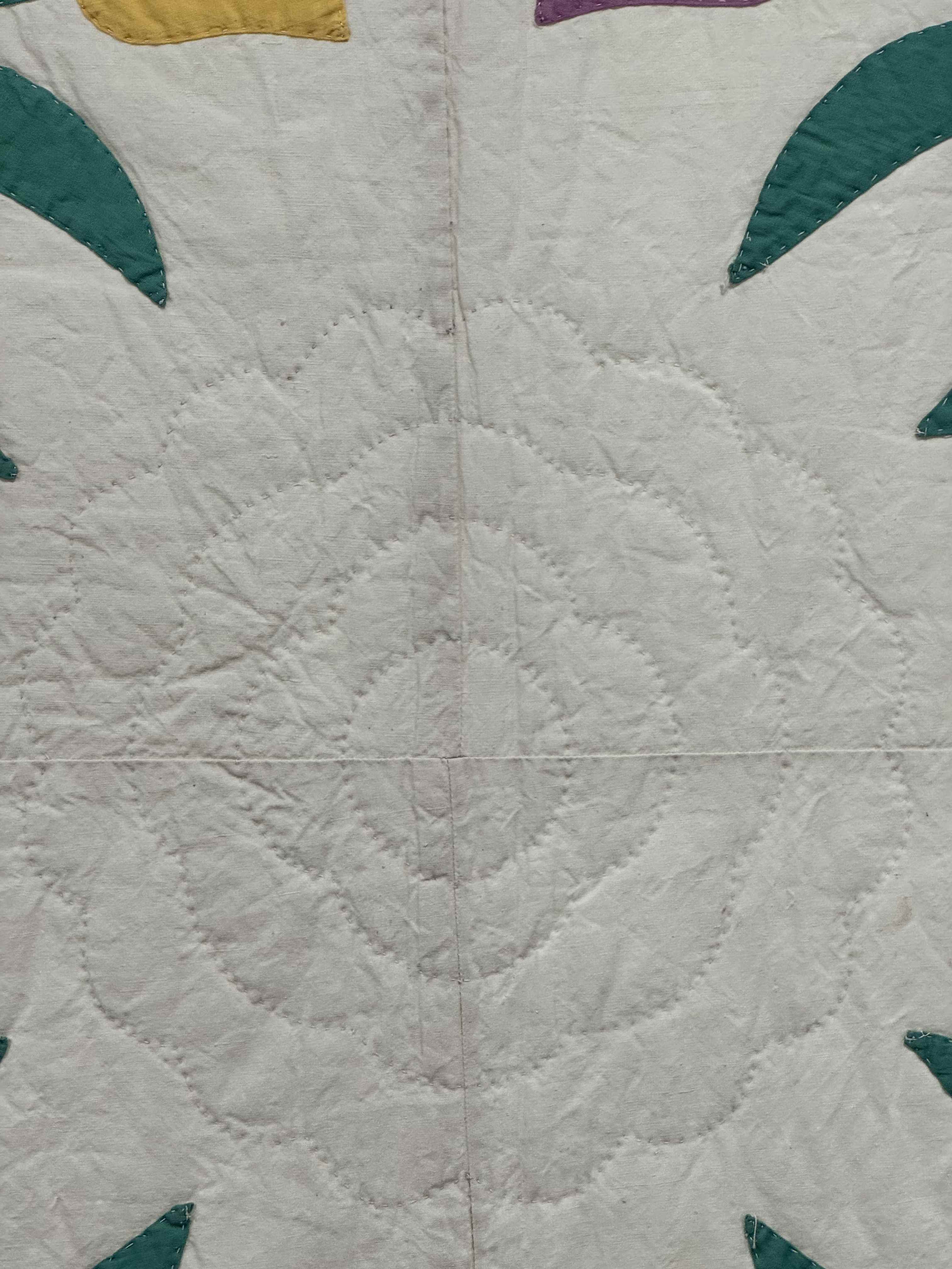 Vintage Quilt Tulip Applique