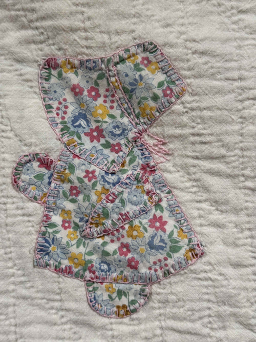 **SOLD Vintage Quilt Sunbonnet Sue Crib Size SOLD**