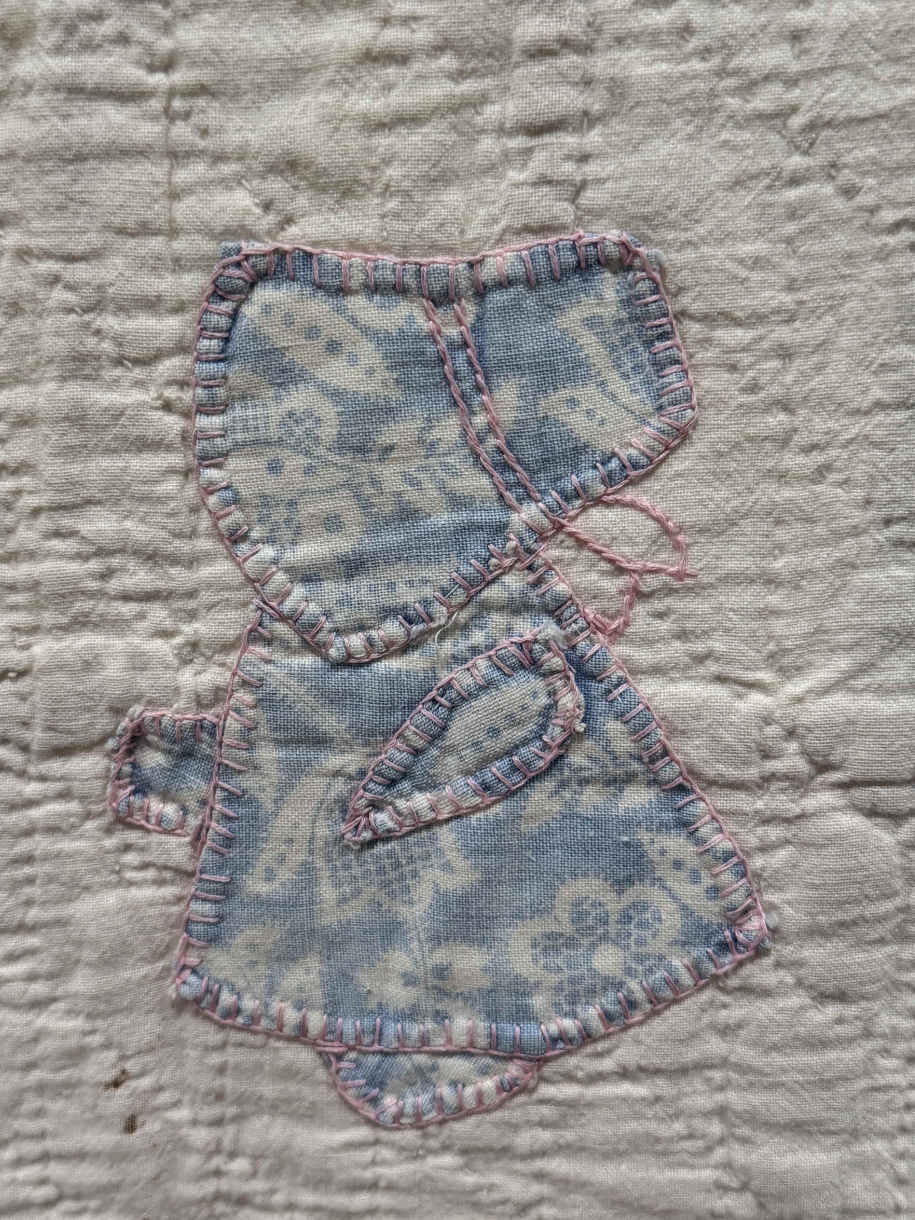 **SOLD Vintage Quilt Sunbonnet Sue Crib Size SOLD**