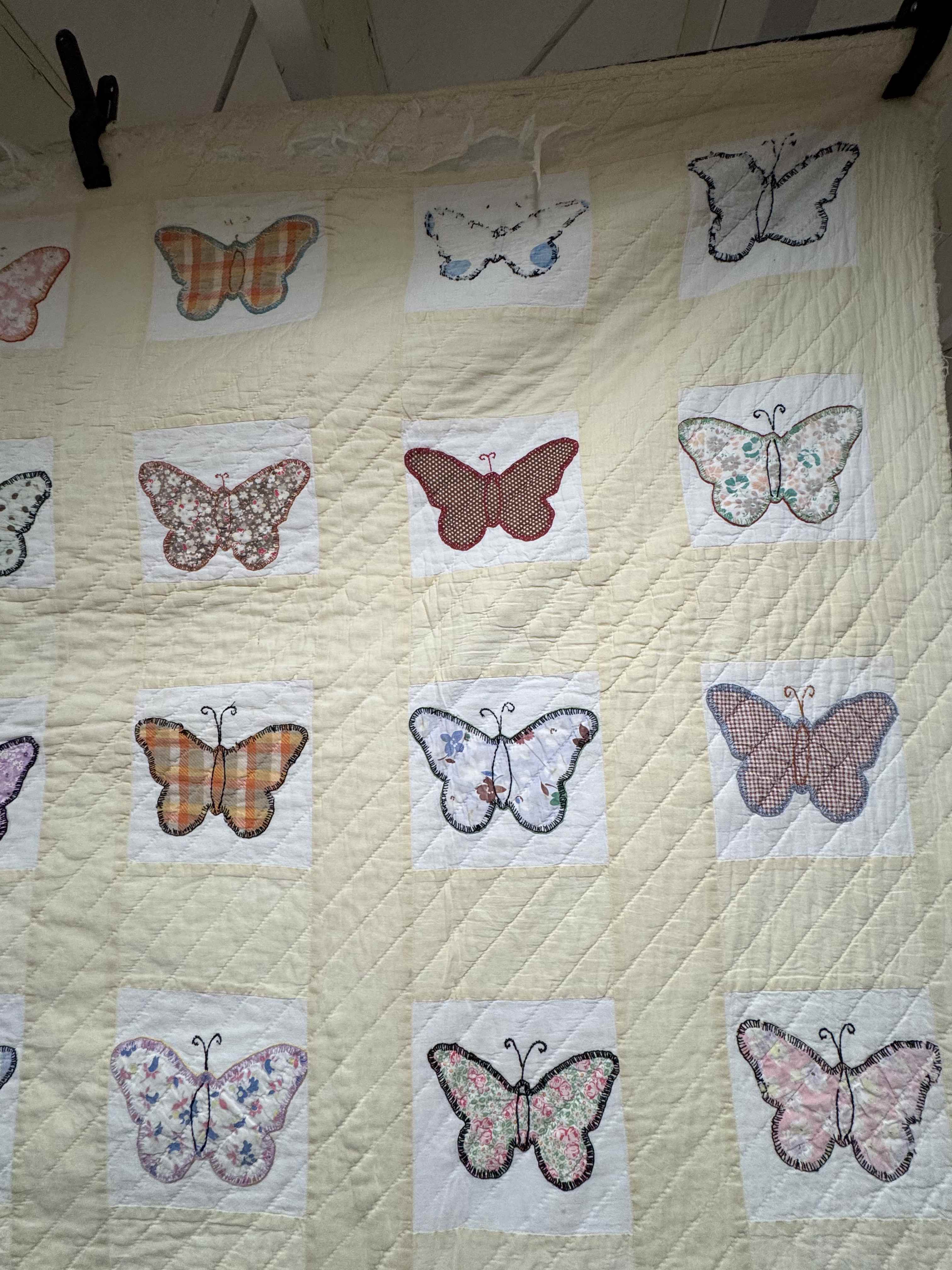 **SOLD Vintage Quilt Butterfly Applique SOLD**