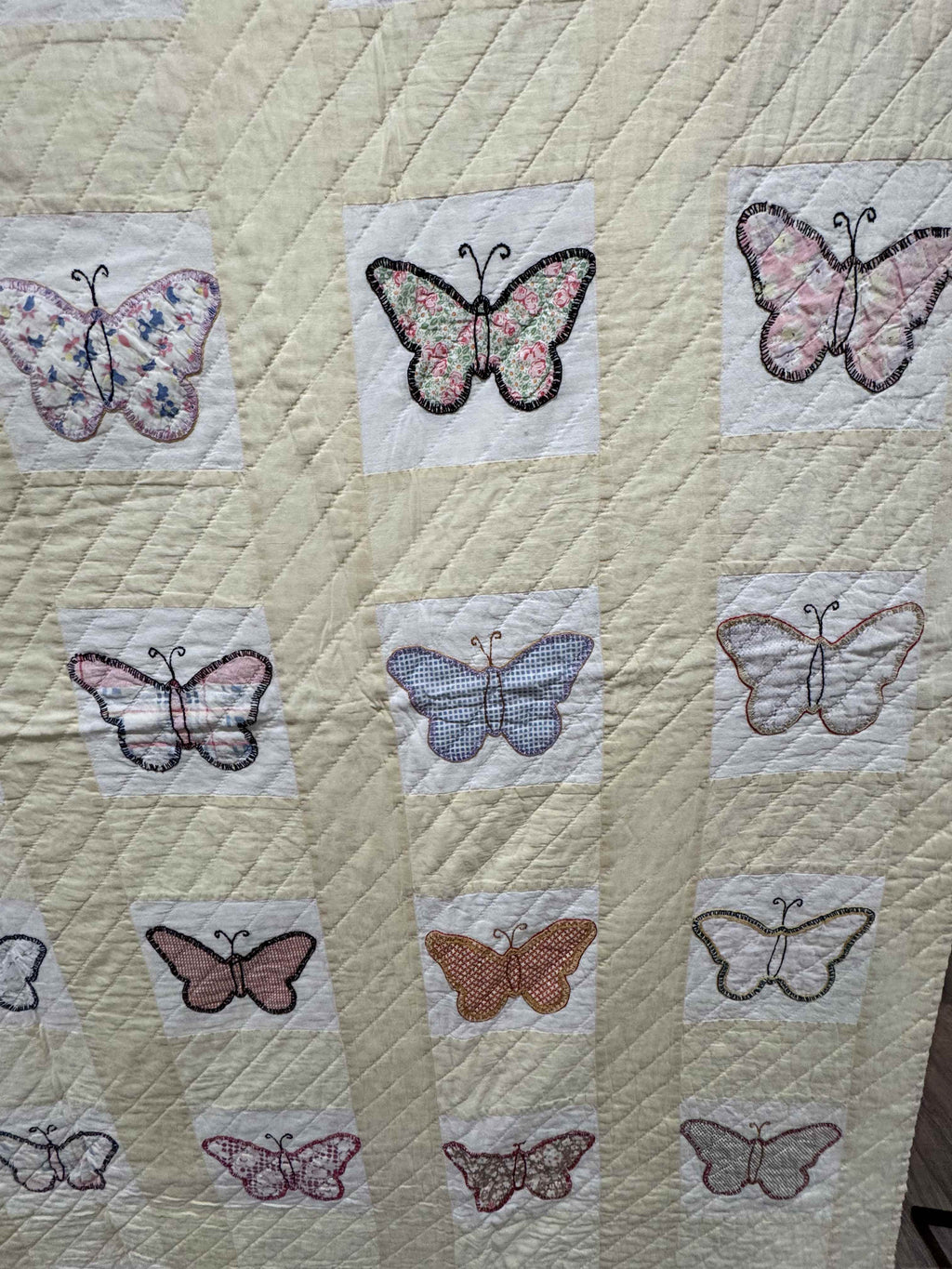**SOLD Vintage Quilt Butterfly Applique SOLD**