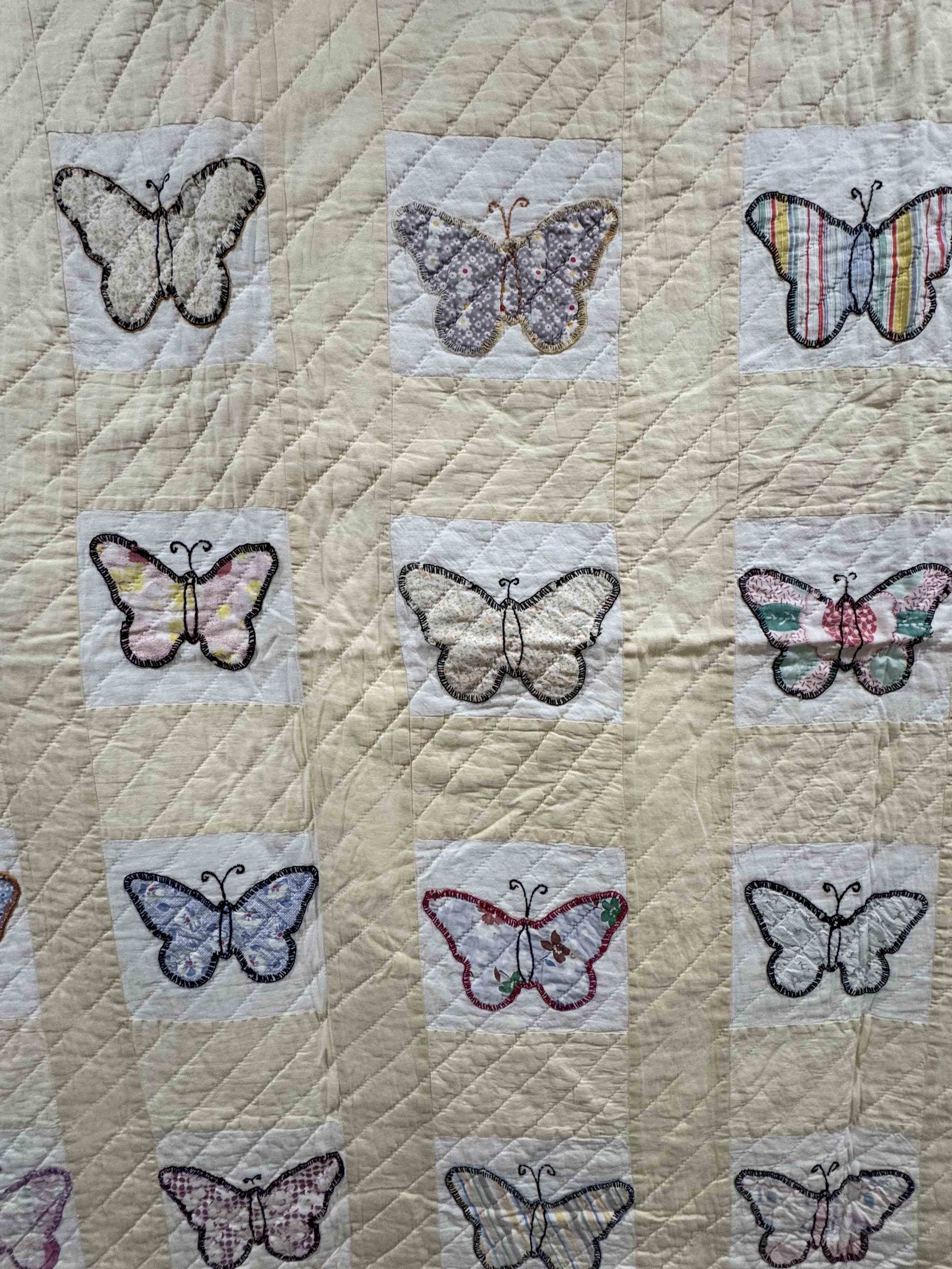 **SOLD Vintage Quilt Butterfly Applique SOLD**