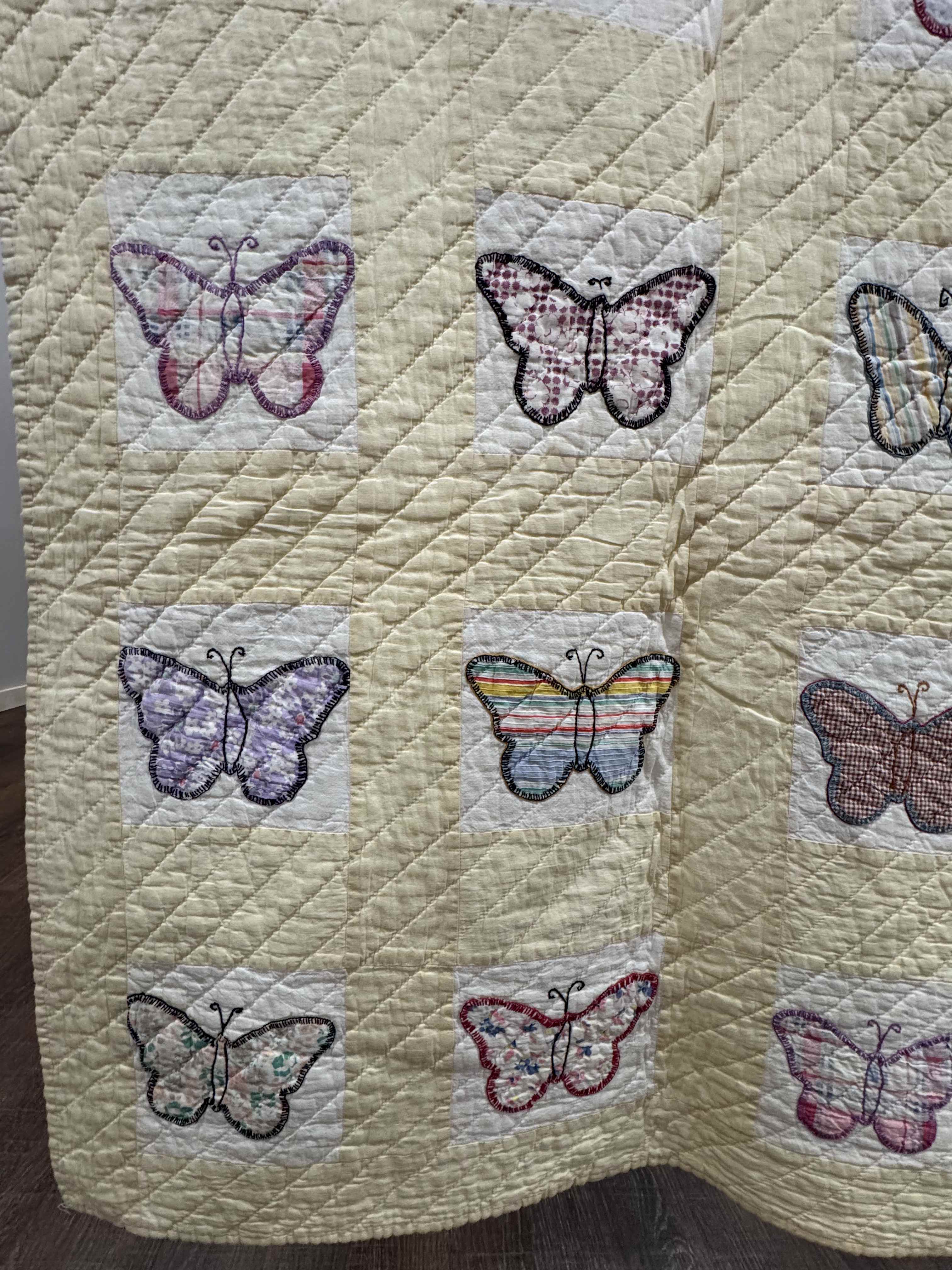 **SOLD Vintage Quilt Butterfly Applique SOLD**