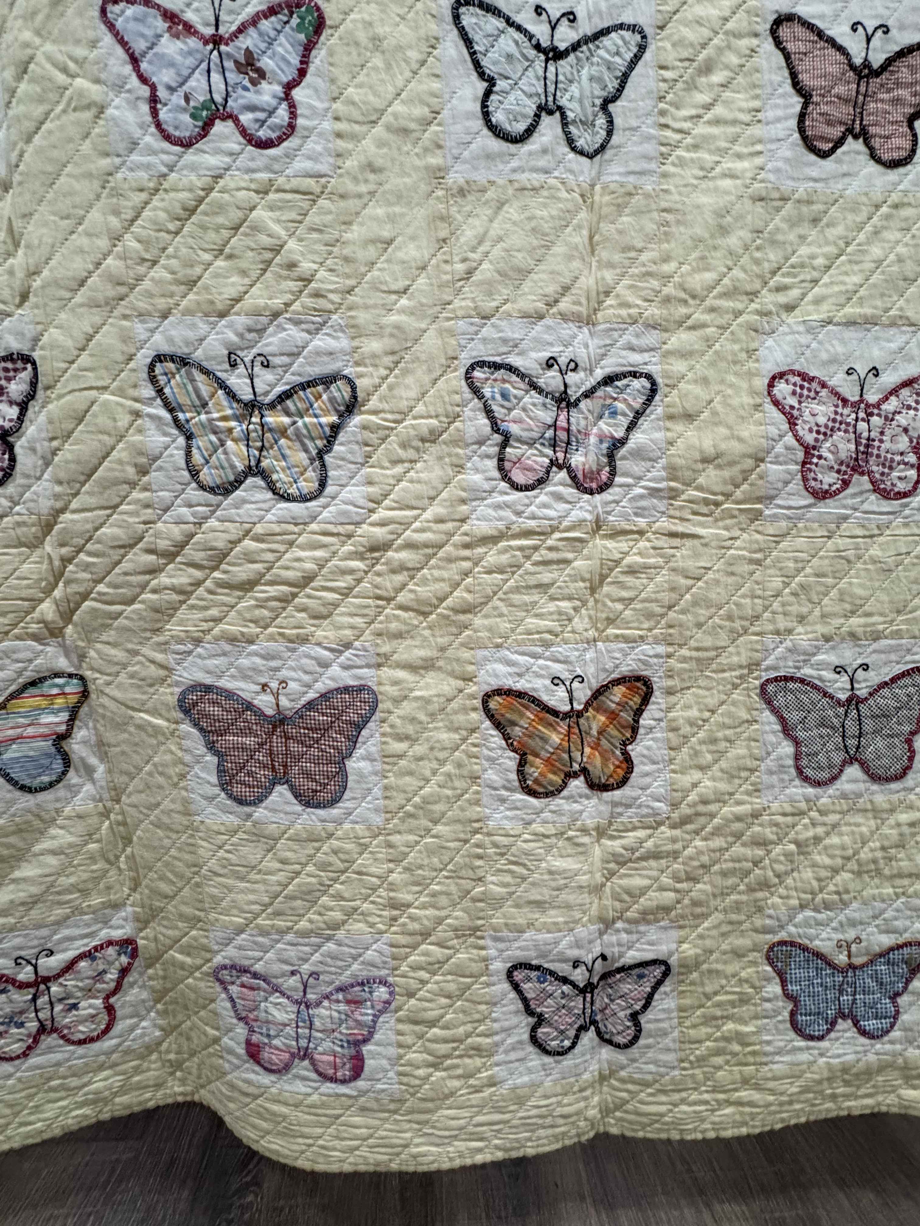 **SOLD Vintage Quilt Butterfly Applique SOLD**