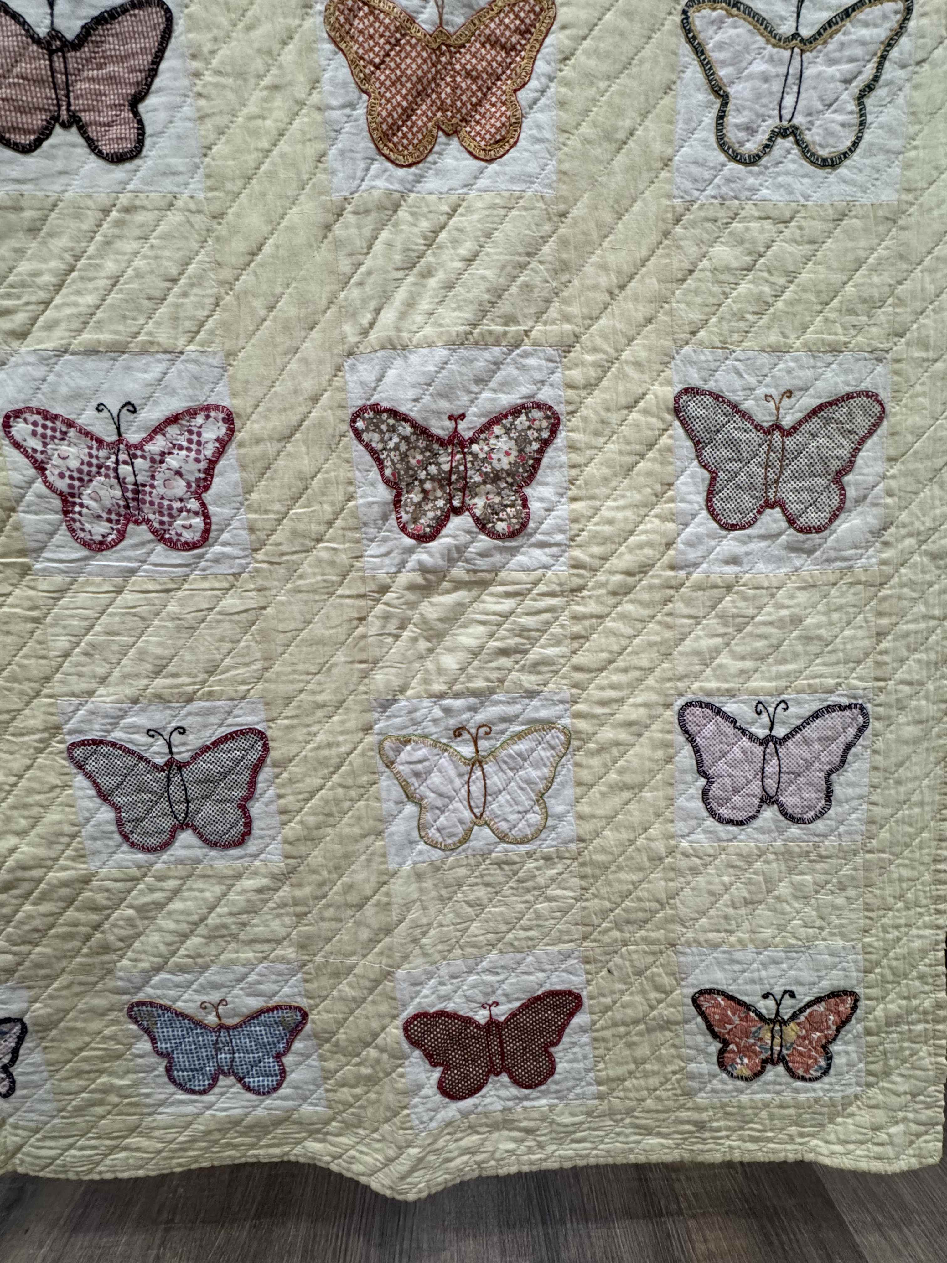 **SOLD Vintage Quilt Butterfly Applique SOLD**