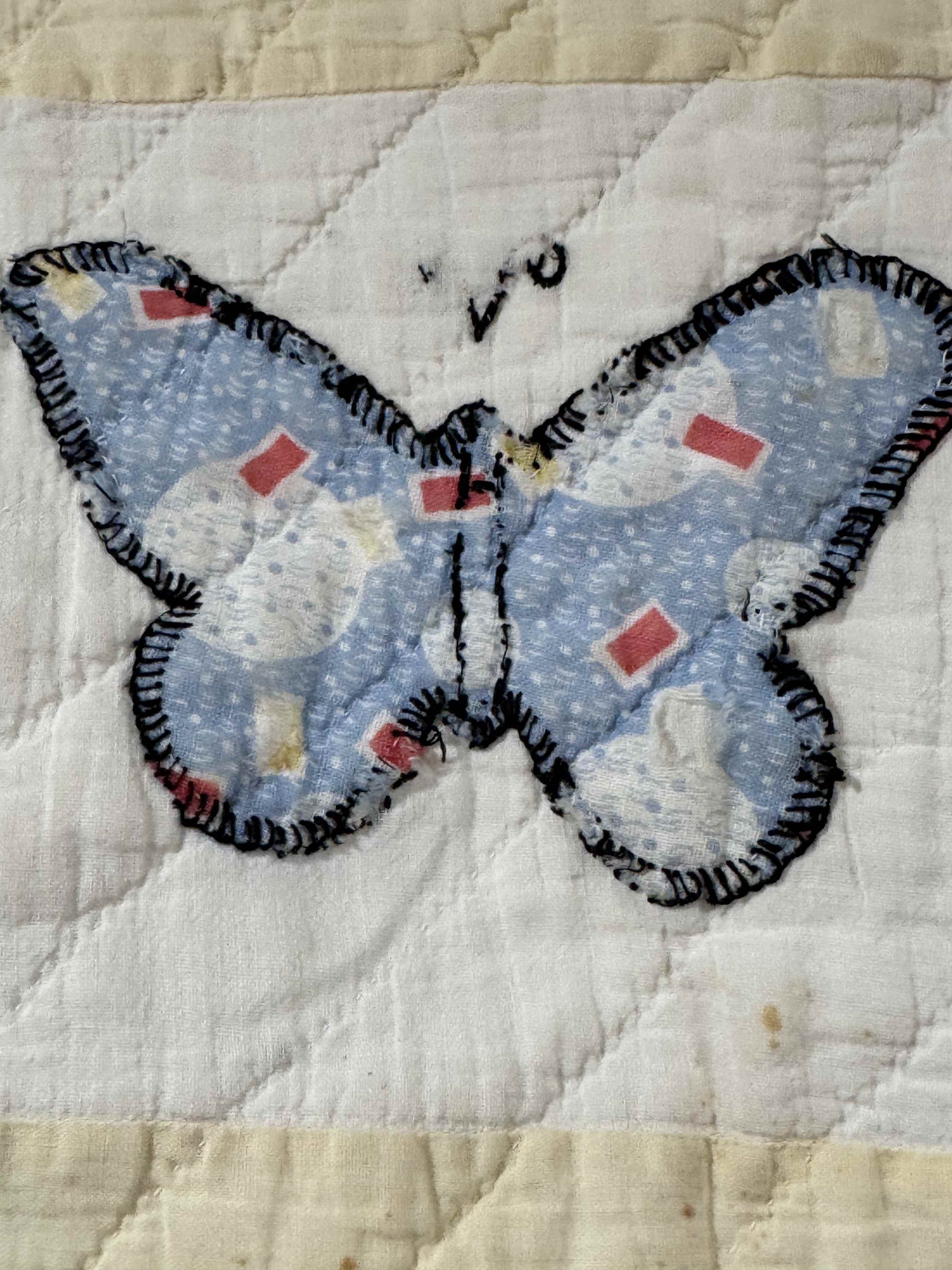 **SOLD Vintage Quilt Butterfly Applique SOLD**