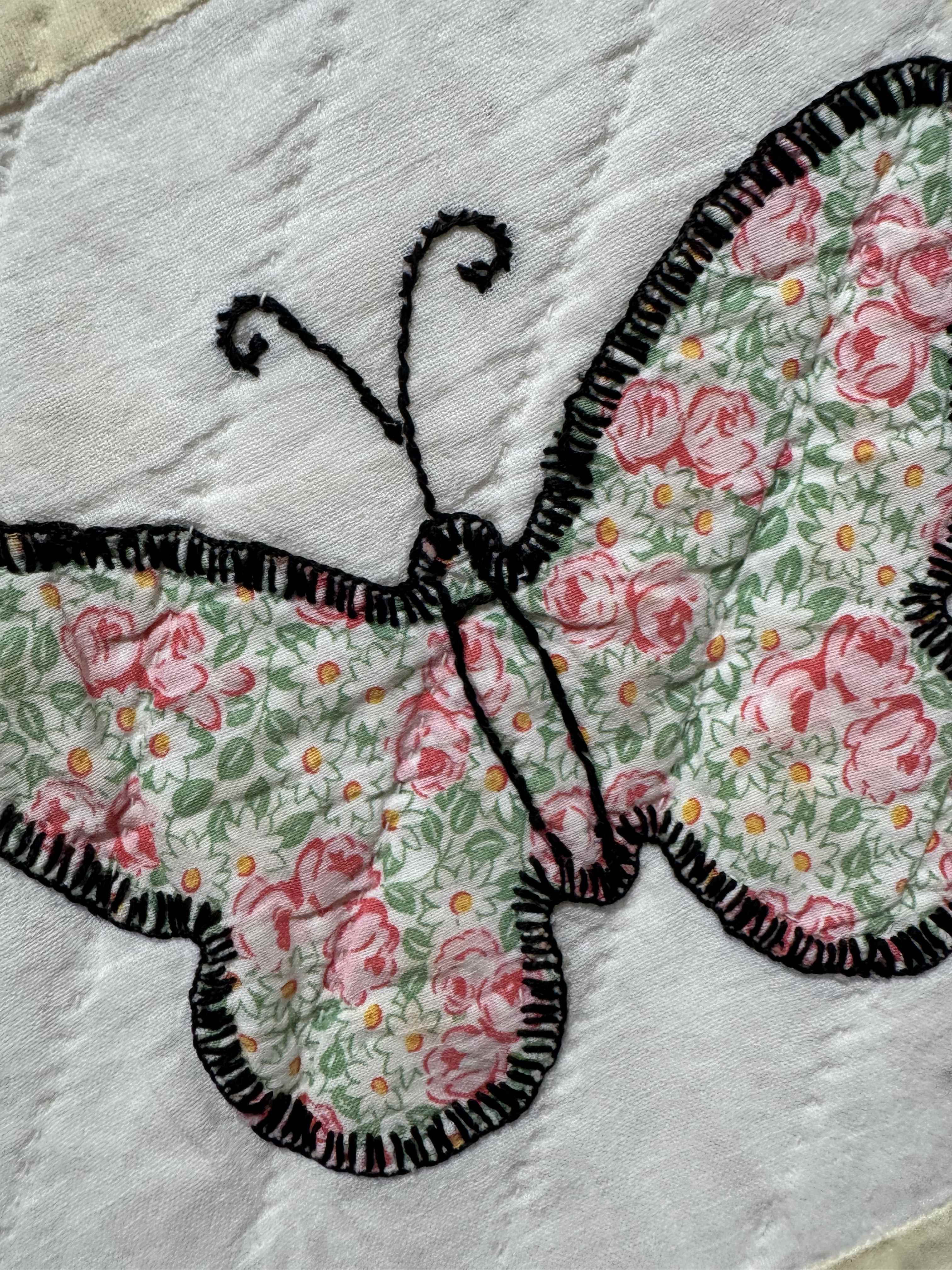 **SOLD Vintage Quilt Butterfly Applique SOLD**